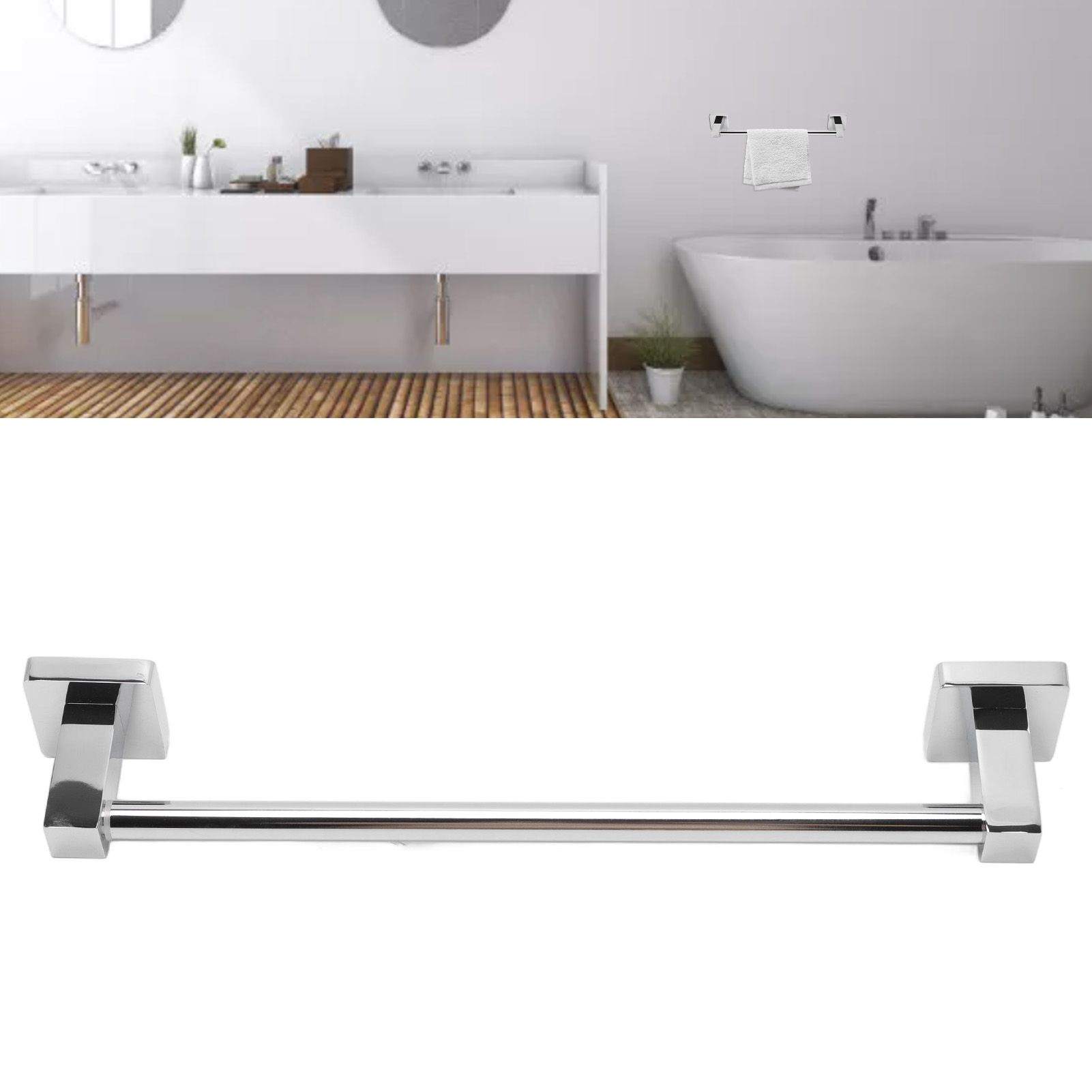 Towel Bar Simple Modern Stainless Steel Rustproof Scratch Resistant view 12
