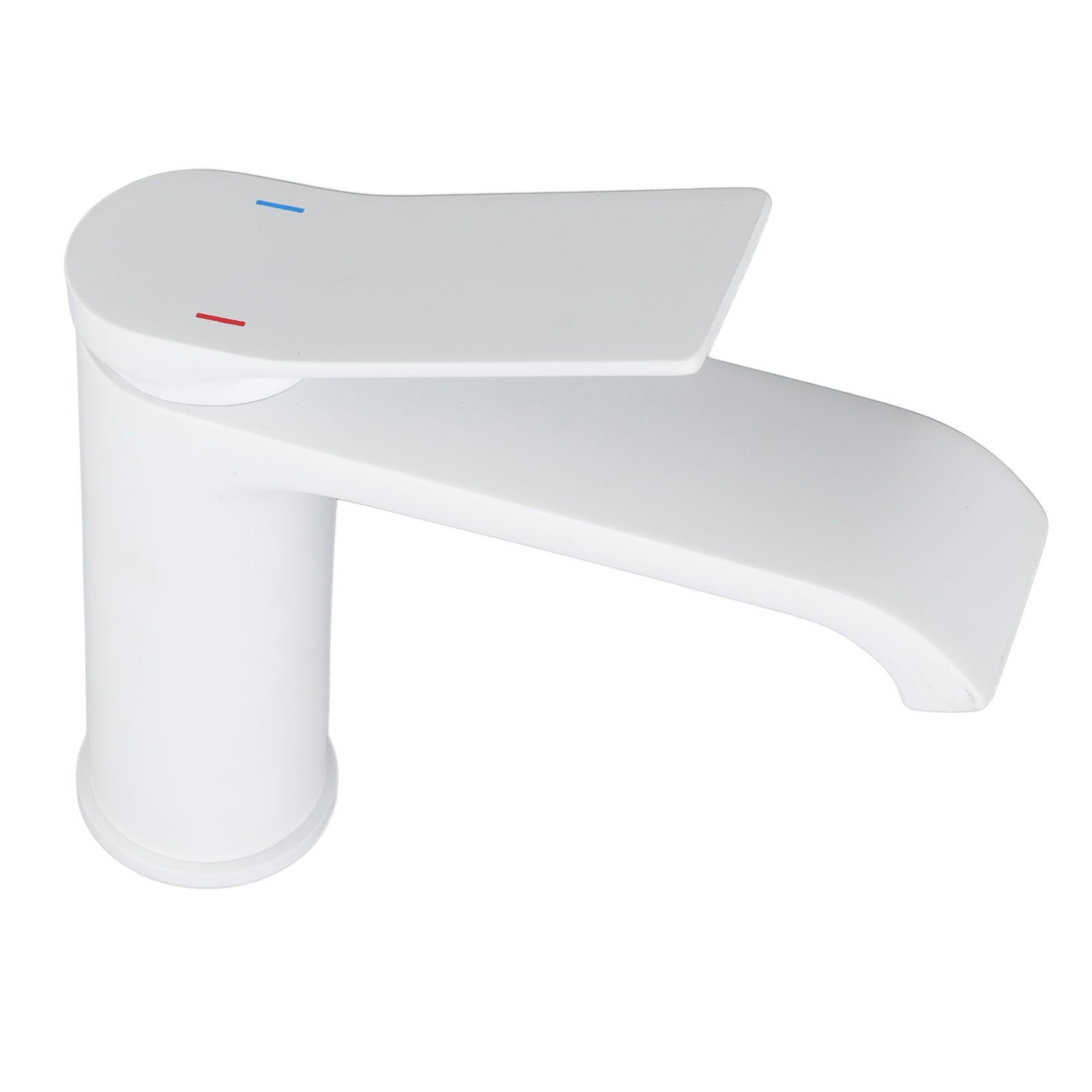 Sink Faucet G1/2 Thread Hot Cold Water Tap White Leaking Resistant Corrosion view 3