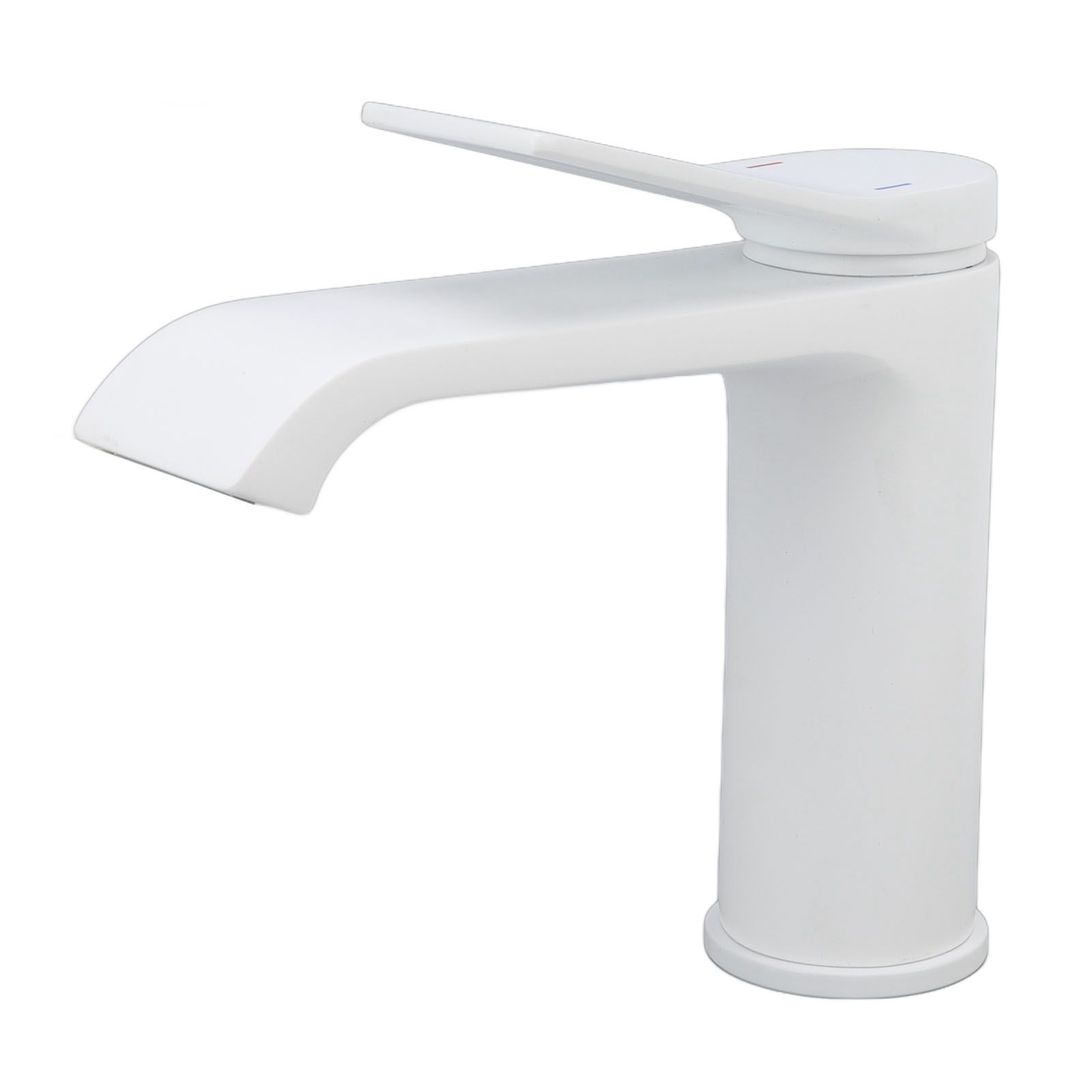 Sink Faucet G1/2 Thread Hot Cold Water Tap White Leaking Resistant Corrosion view 4