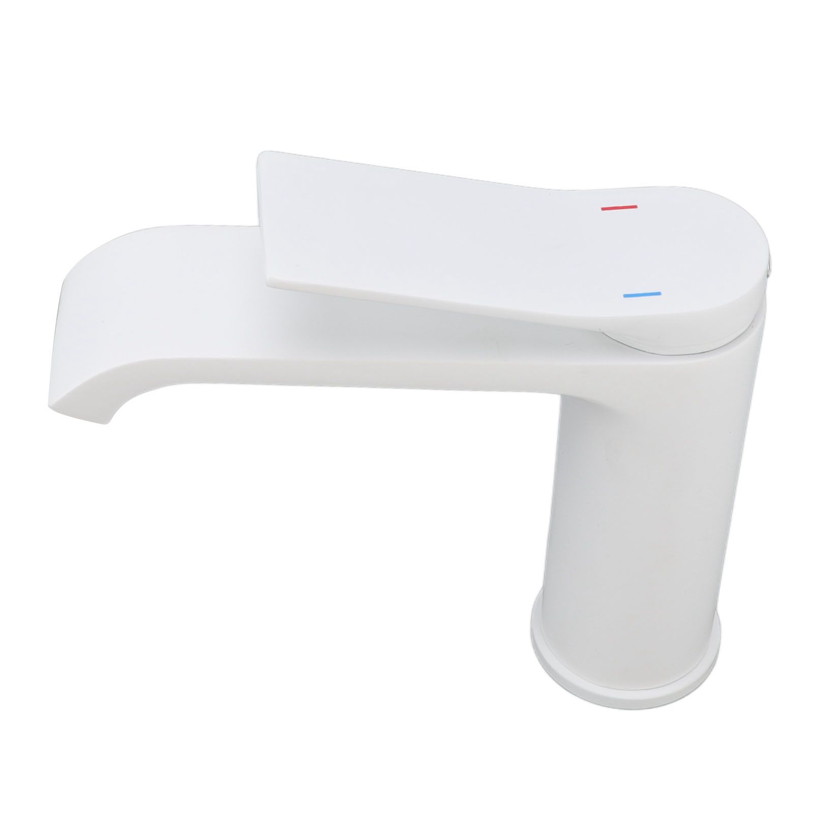 Sink Faucet G1/2 Thread Hot Cold Water Tap White Leaking Resistant Corrosion view 7