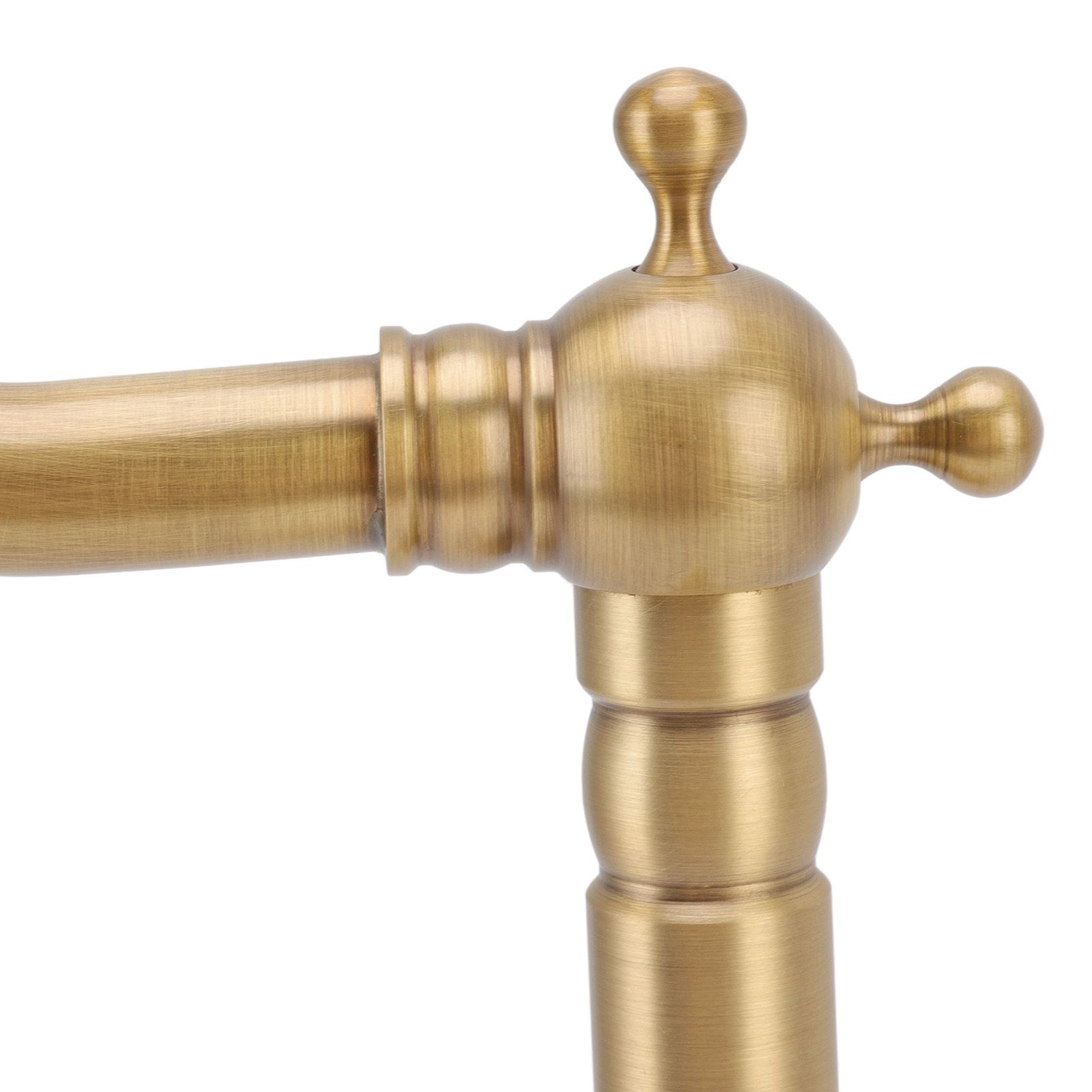 Antique Kitchen Faucet Gold All Copper European Antique Hot Cold Mixed 360° view 14