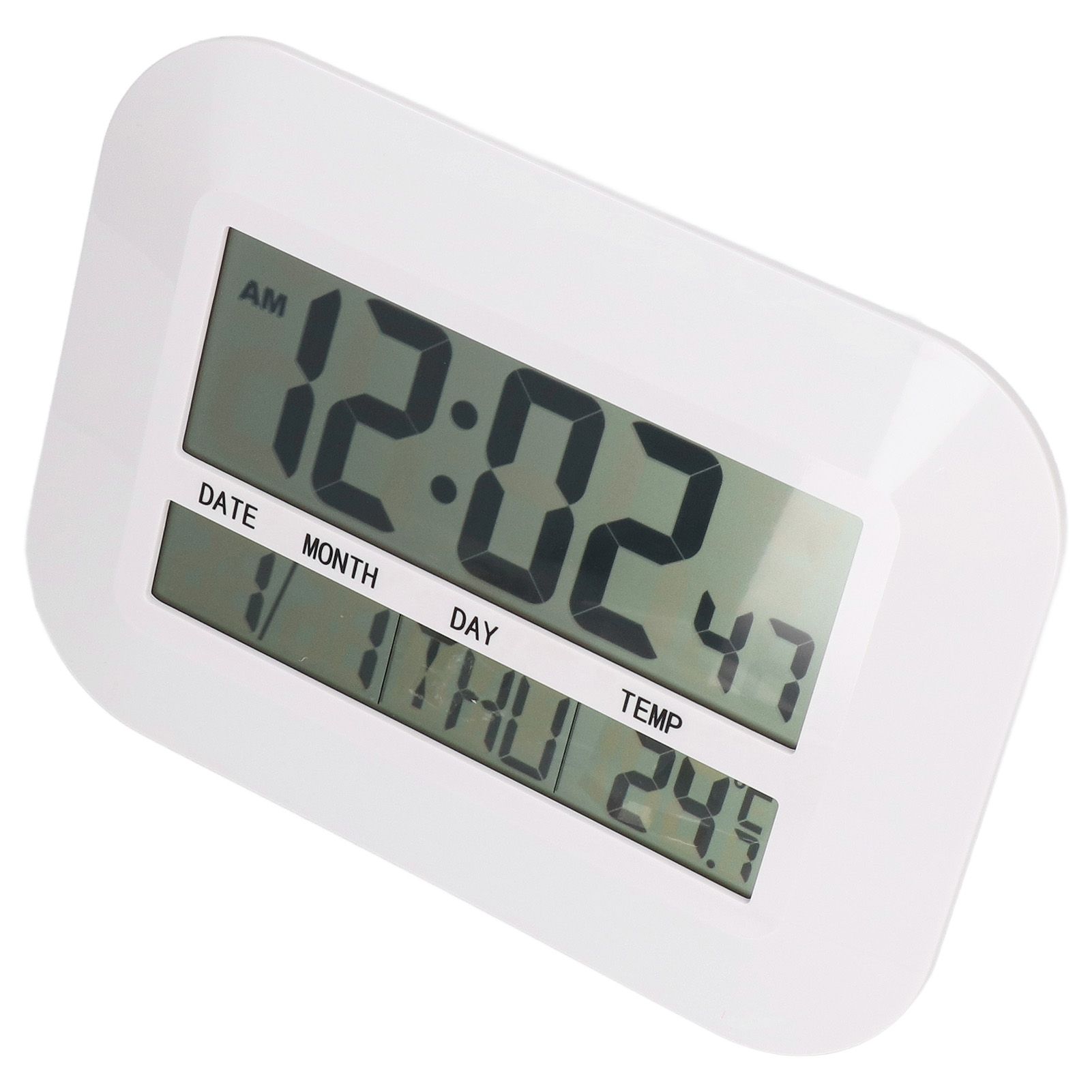 Electronic Alarm Clock Real Time Temperature Monitoring Ingenious Setting Desk view 2
