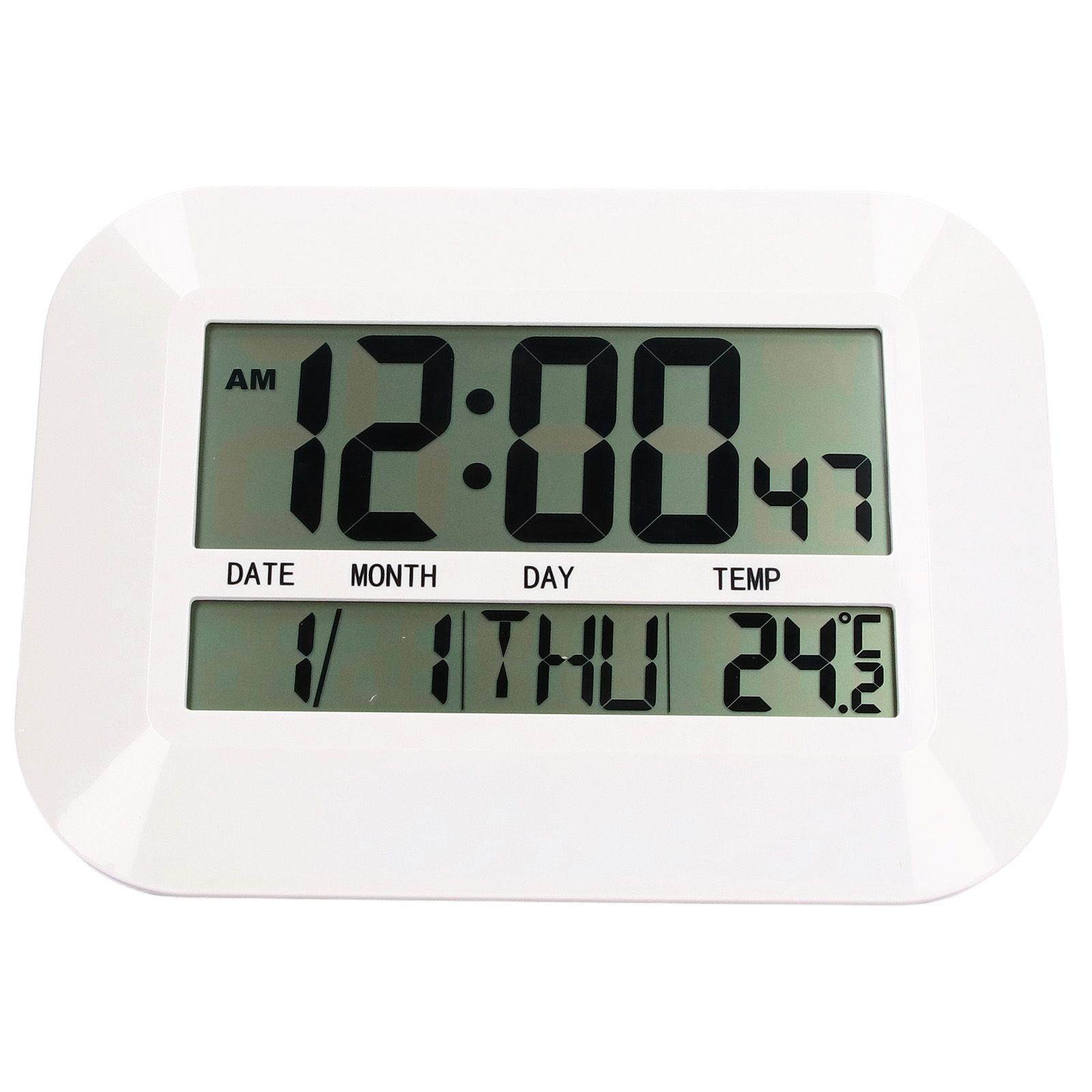 Electronic Alarm Clock Real Time Temperature Monitoring Ingenious Setting Desk view 4