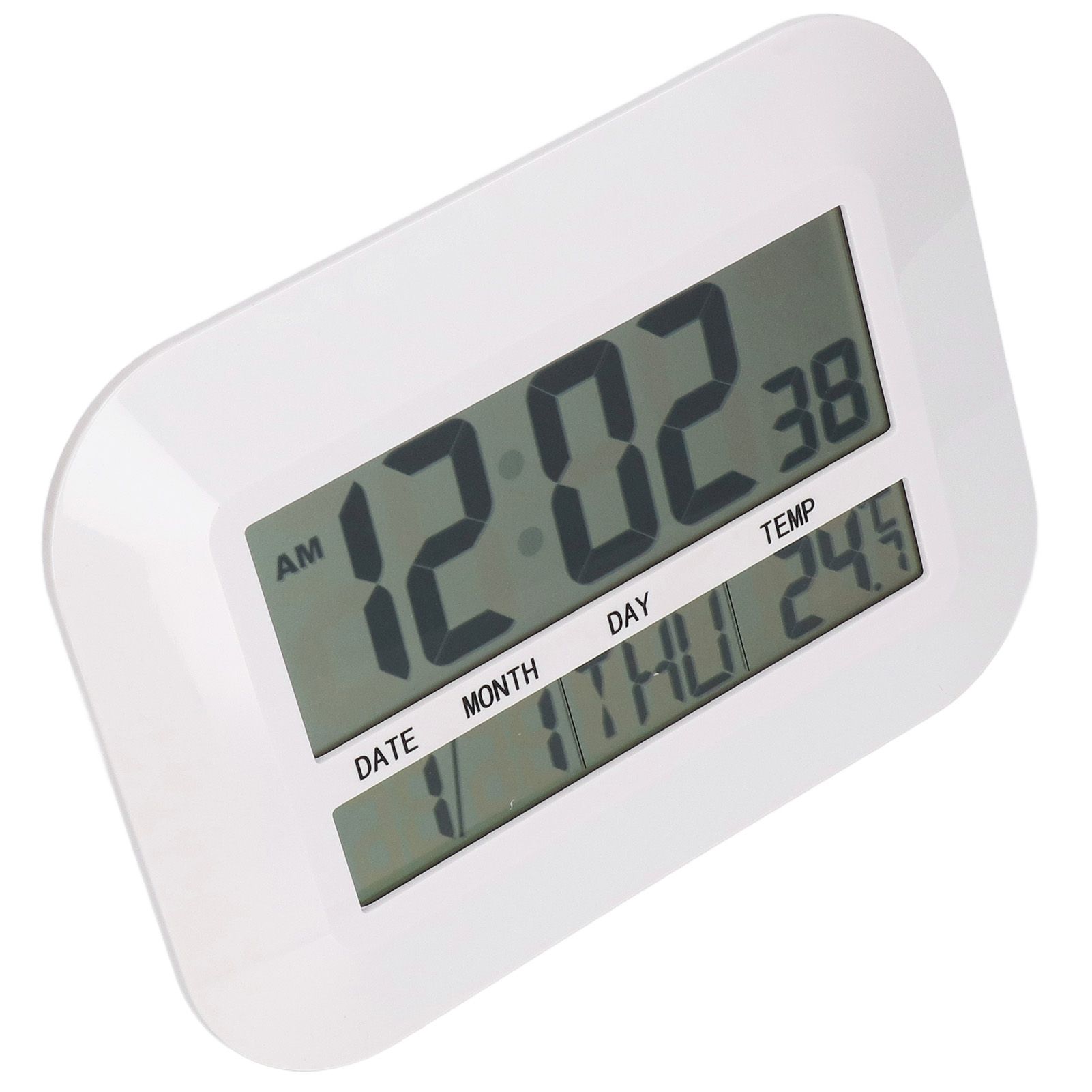Electronic Alarm Clock Real Time Temperature Monitoring Ingenious Setting Desk view 5