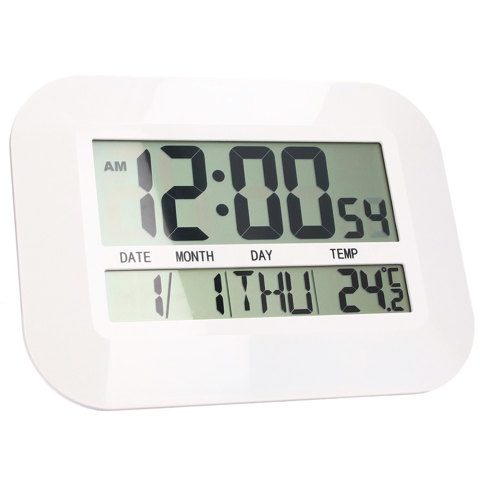 Electronic Alarm Clock Real Time Temperature Monitoring Ingenious Setting Desk view 8