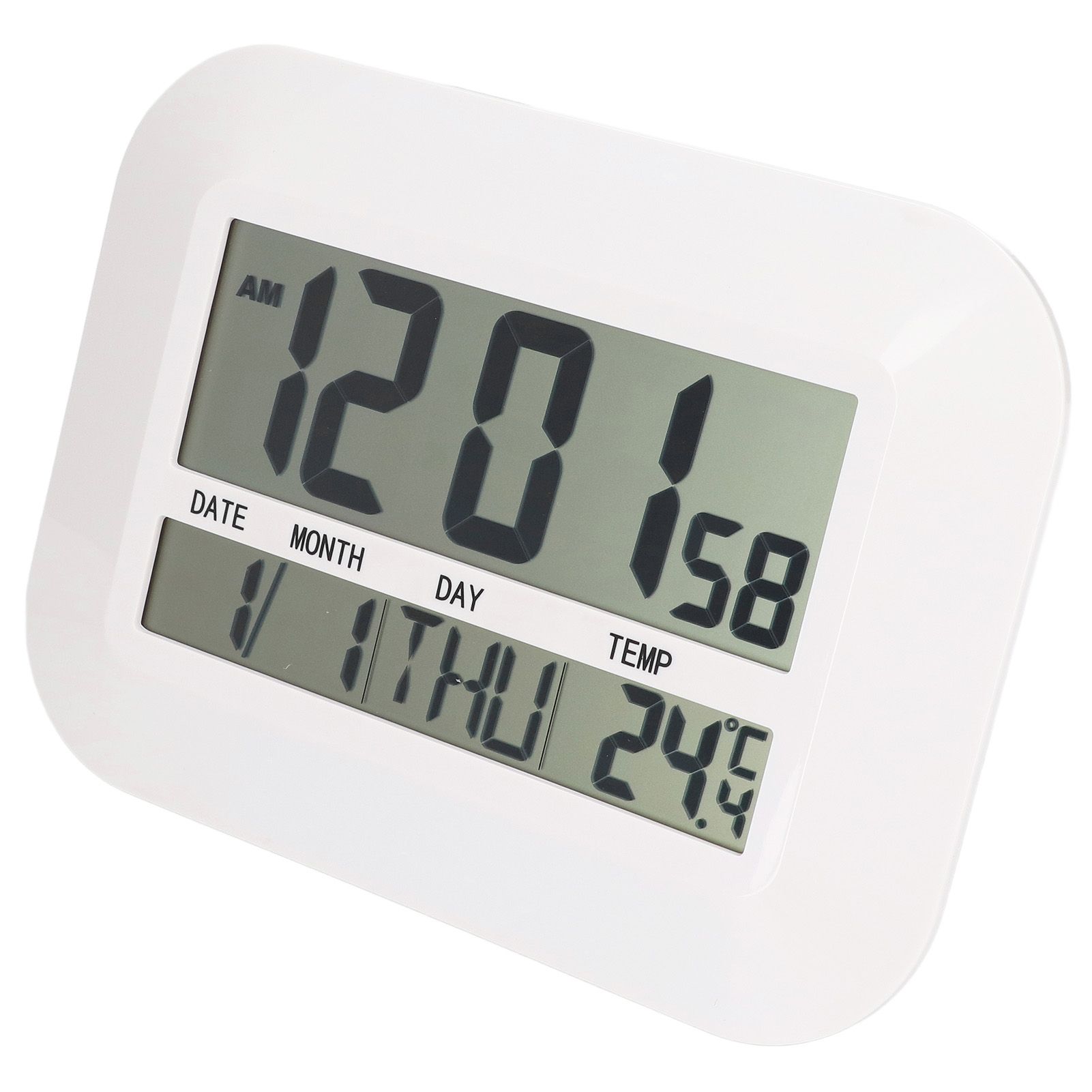 Electronic Alarm Clock Real Time Temperature Monitoring Ingenious Setting Desk view 9