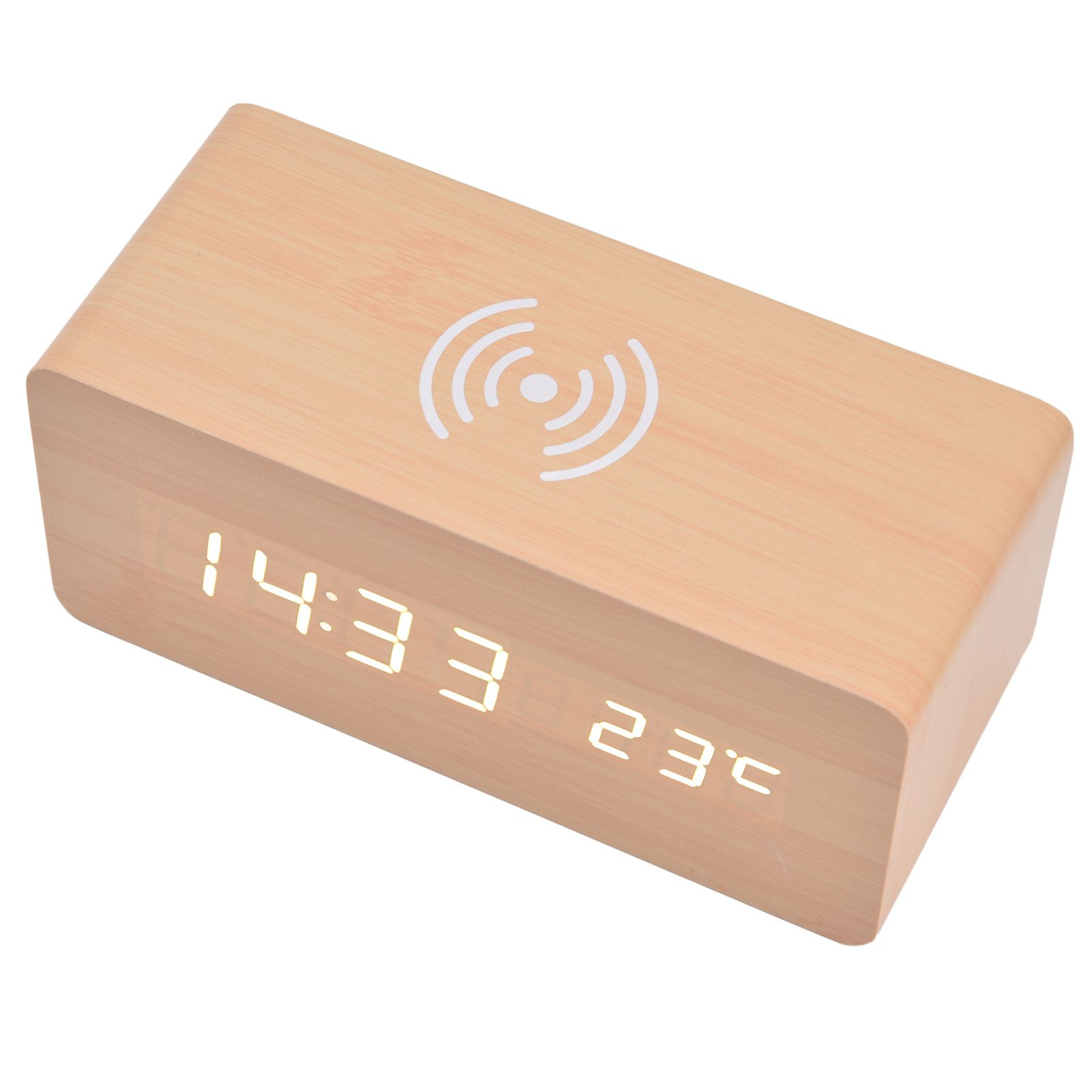 Digital Alarm Clock Wireless Charging Automatic Temperature Detection Safe view 2