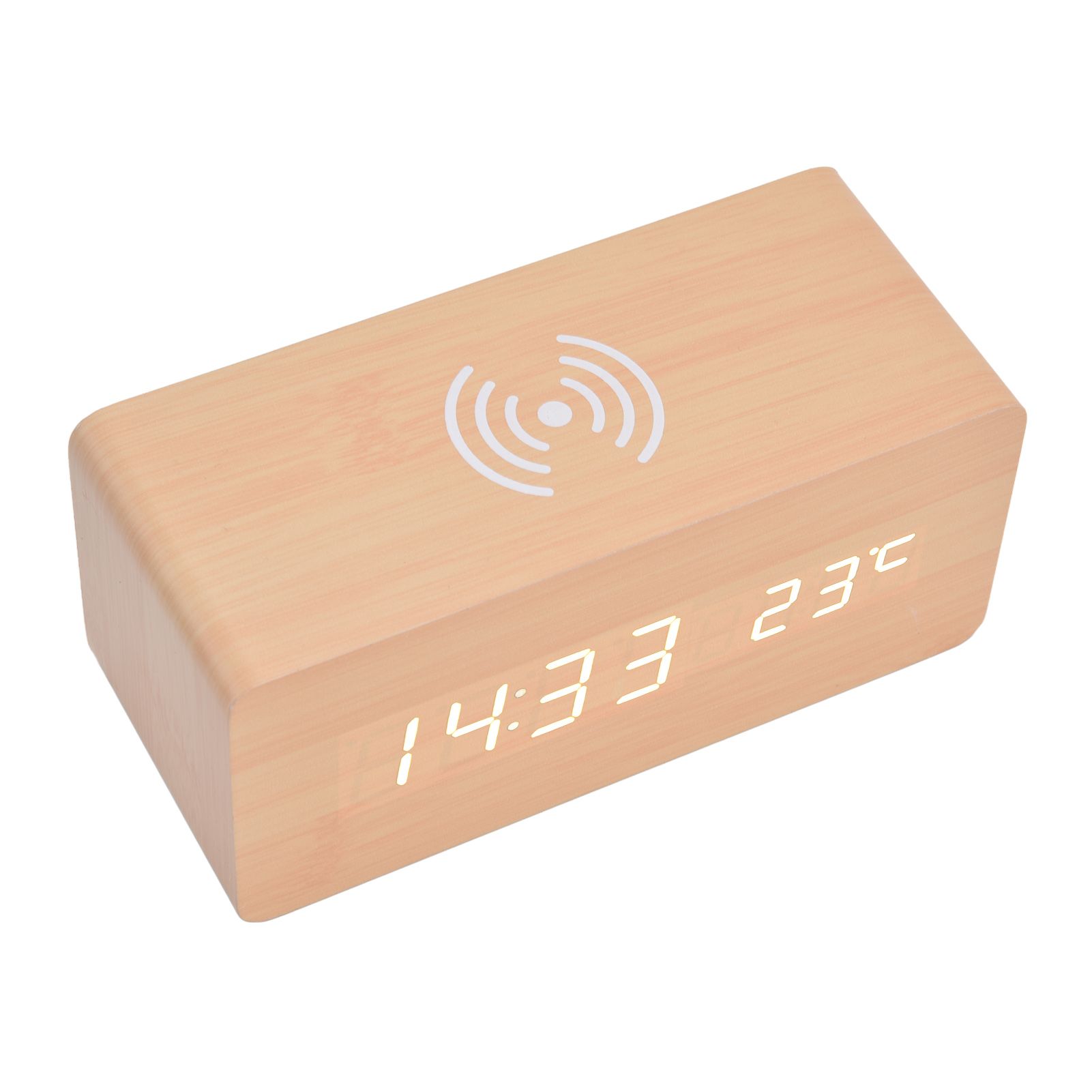 Digital Alarm Clock Wireless Charging Automatic Temperature Detection Safe view 3