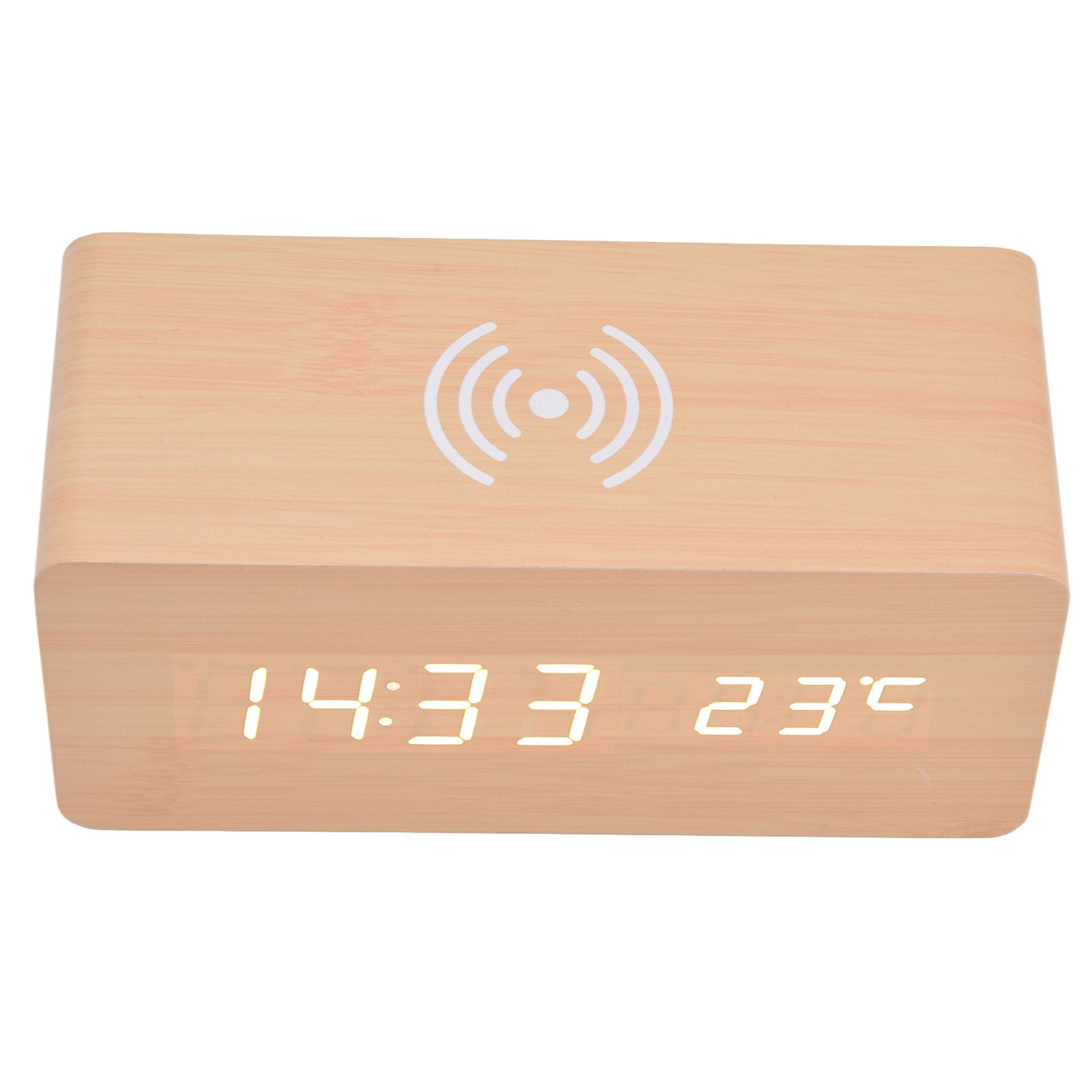 Digital Alarm Clock Wireless Charging Automatic Temperature Detection Safe view 6