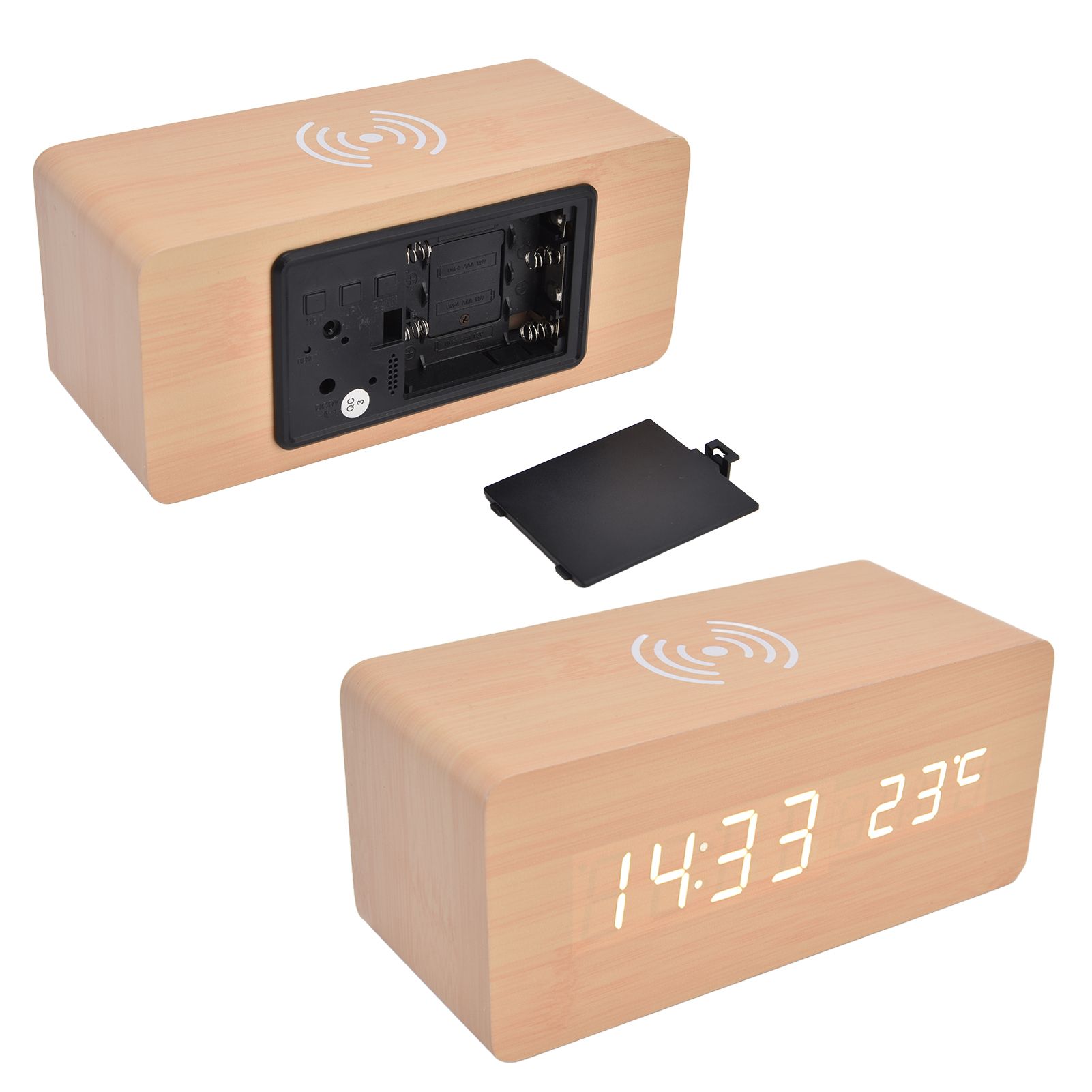 Digital Alarm Clock Wireless Charging Automatic Temperature Detection Safe view 10
