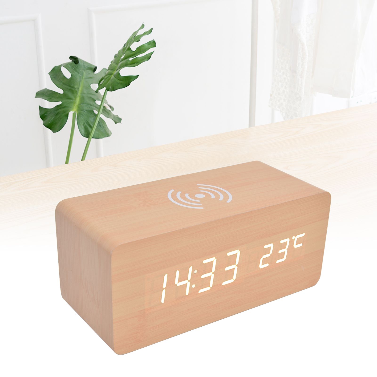 Digital Alarm Clock Wireless Charging Automatic Temperature Detection Safe view 11
