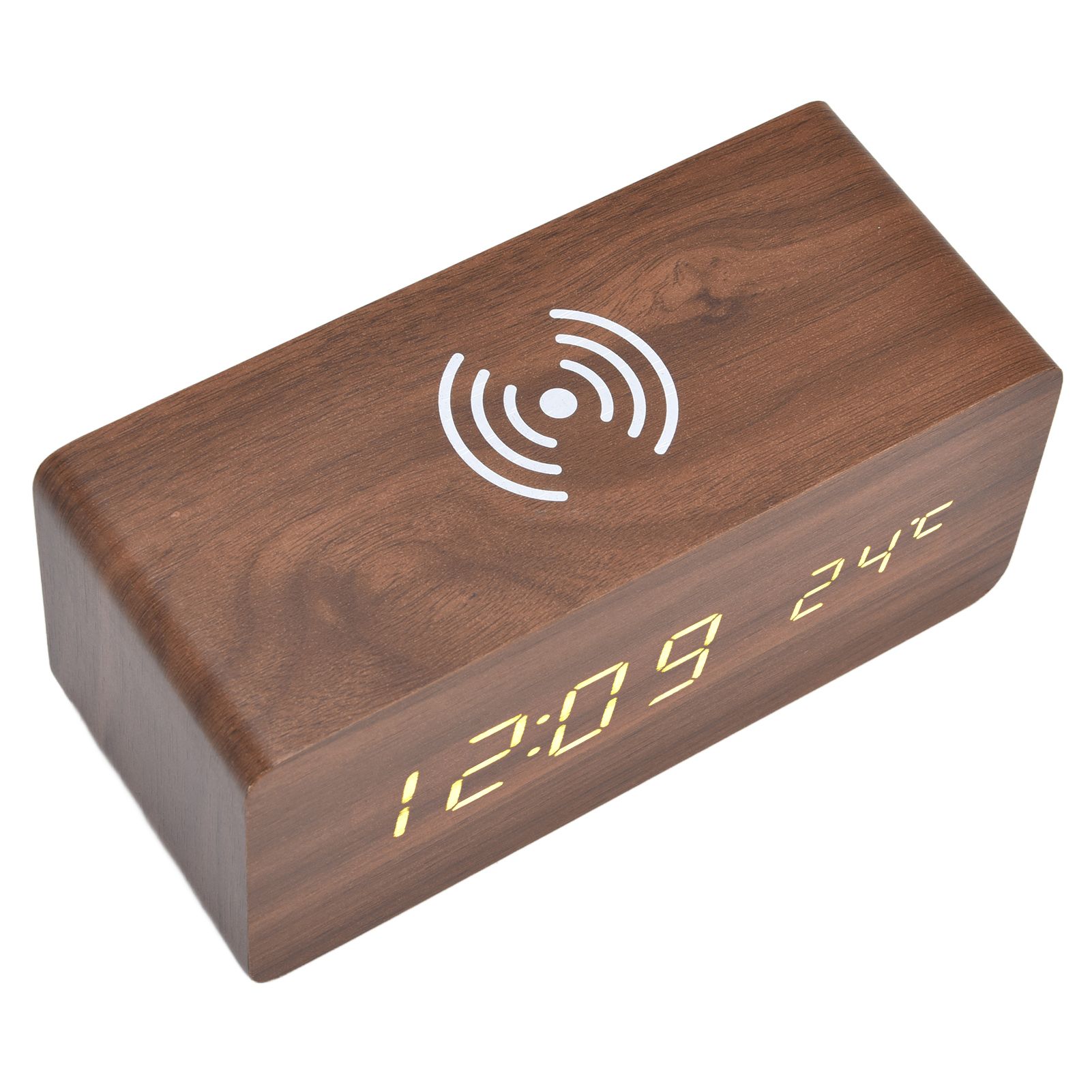 Digital Alarm Clock Wireless Charging Automatic Temperature Detection Safe view 3