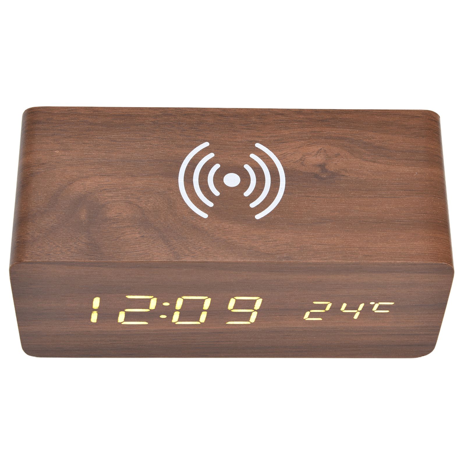 Digital Alarm Clock Wireless Charging Automatic Temperature Detection Safe view 6