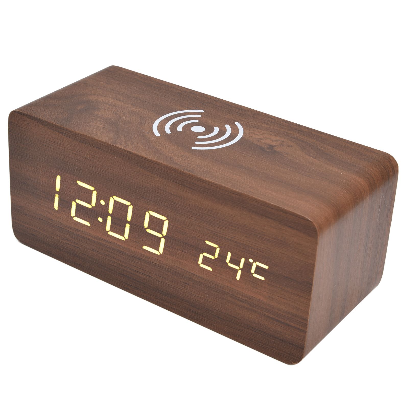 Digital Alarm Clock Wireless Charging Automatic Temperature Detection Safe view 7