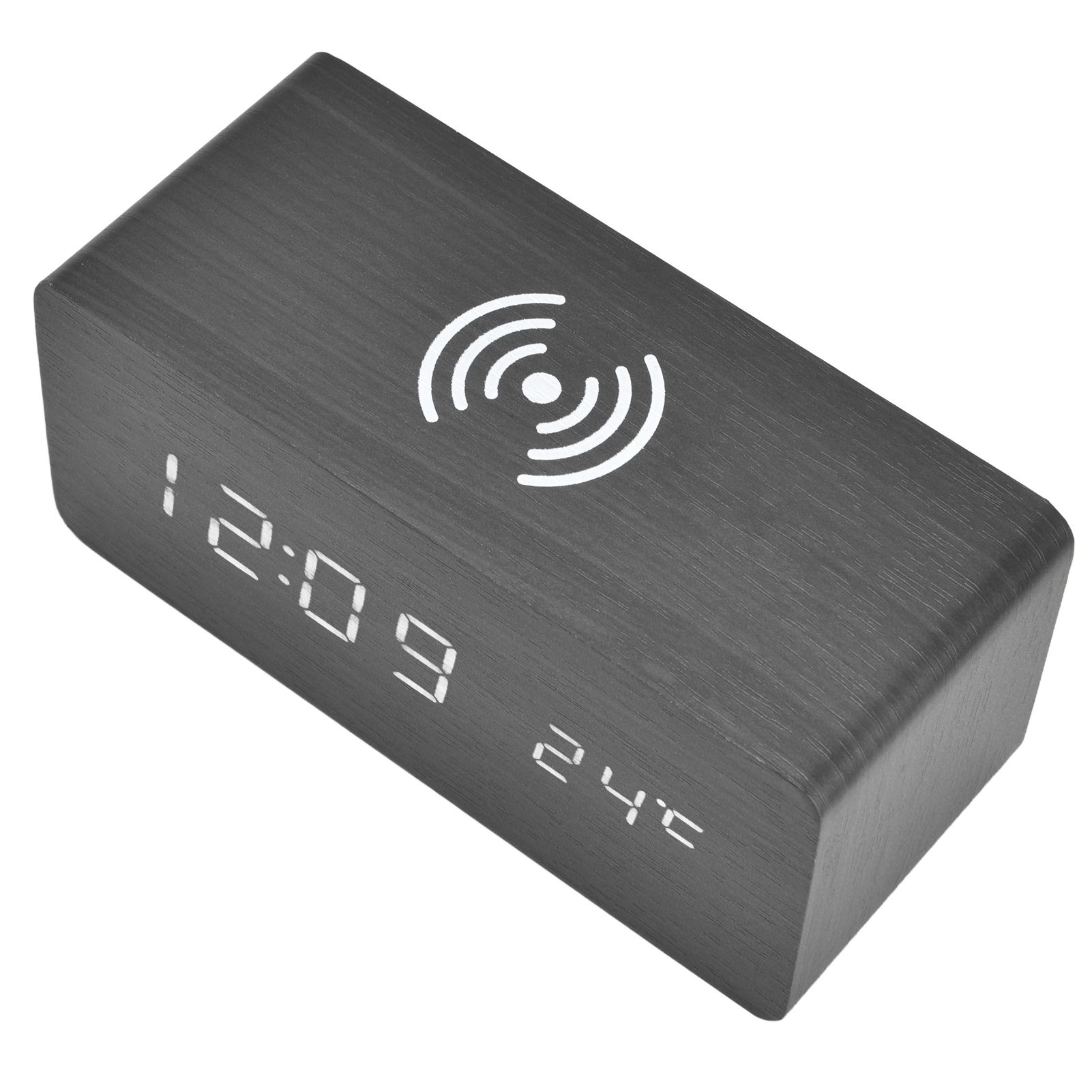 Digital Alarm Clock Wireless Charging Automatic Temperature Detection Safe view 2