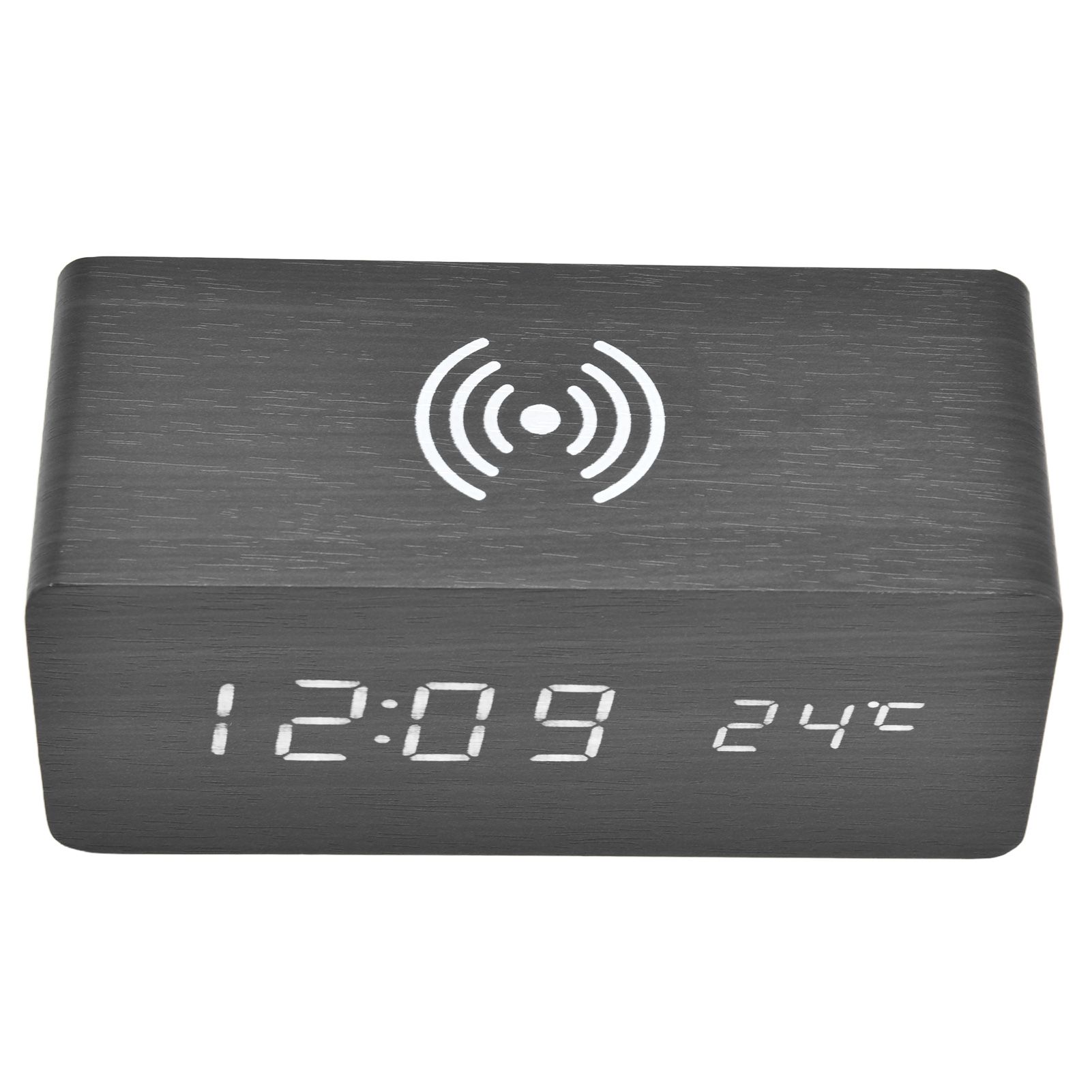 Digital Alarm Clock Wireless Charging Automatic Temperature Detection Safe view 3