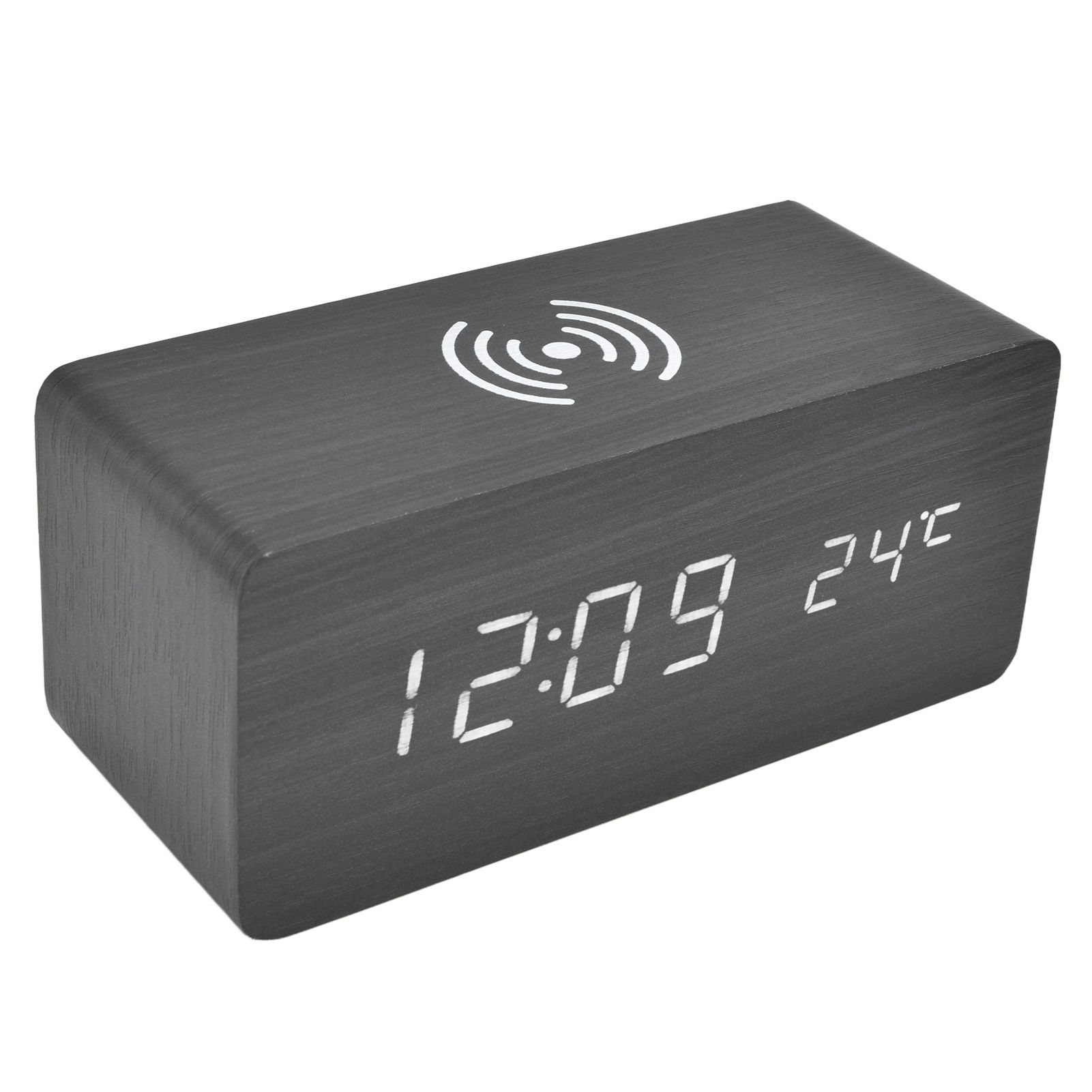 Digital Alarm Clock Wireless Charging Automatic Temperature Detection Safe view 4