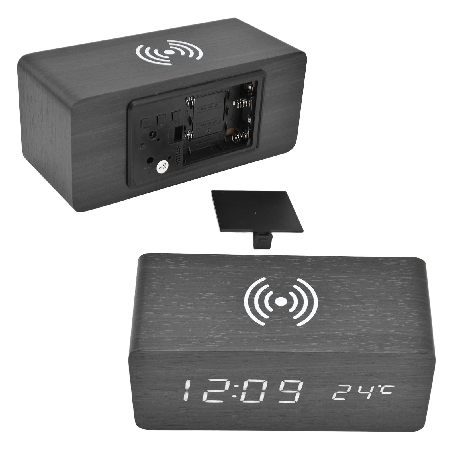 Digital Alarm Clock Wireless Charging Automatic Temperature Detection Safe view 8
