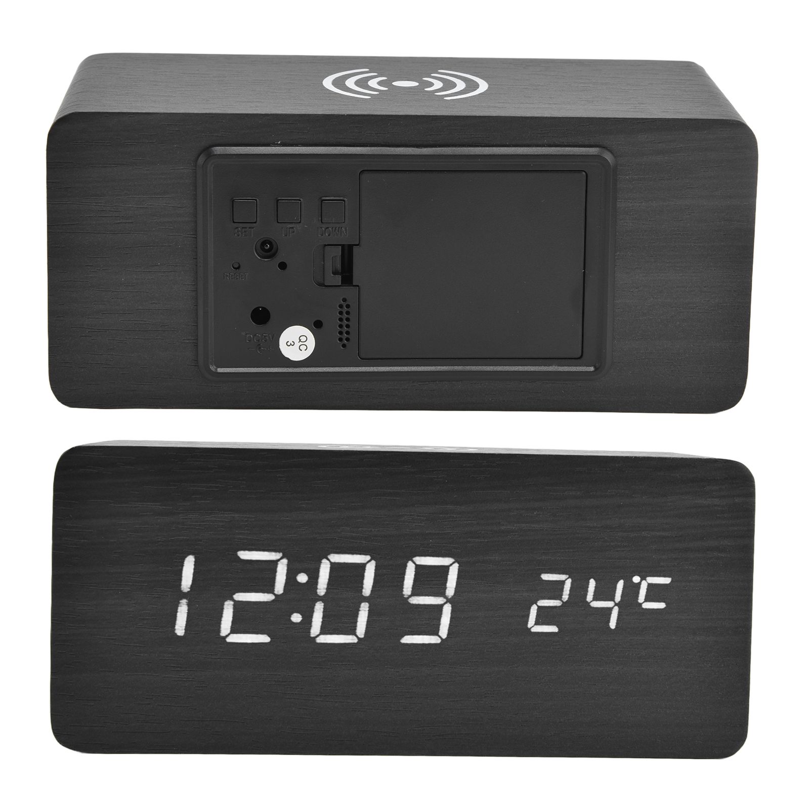 Digital Alarm Clock Wireless Charging Automatic Temperature Detection Safe view 10
