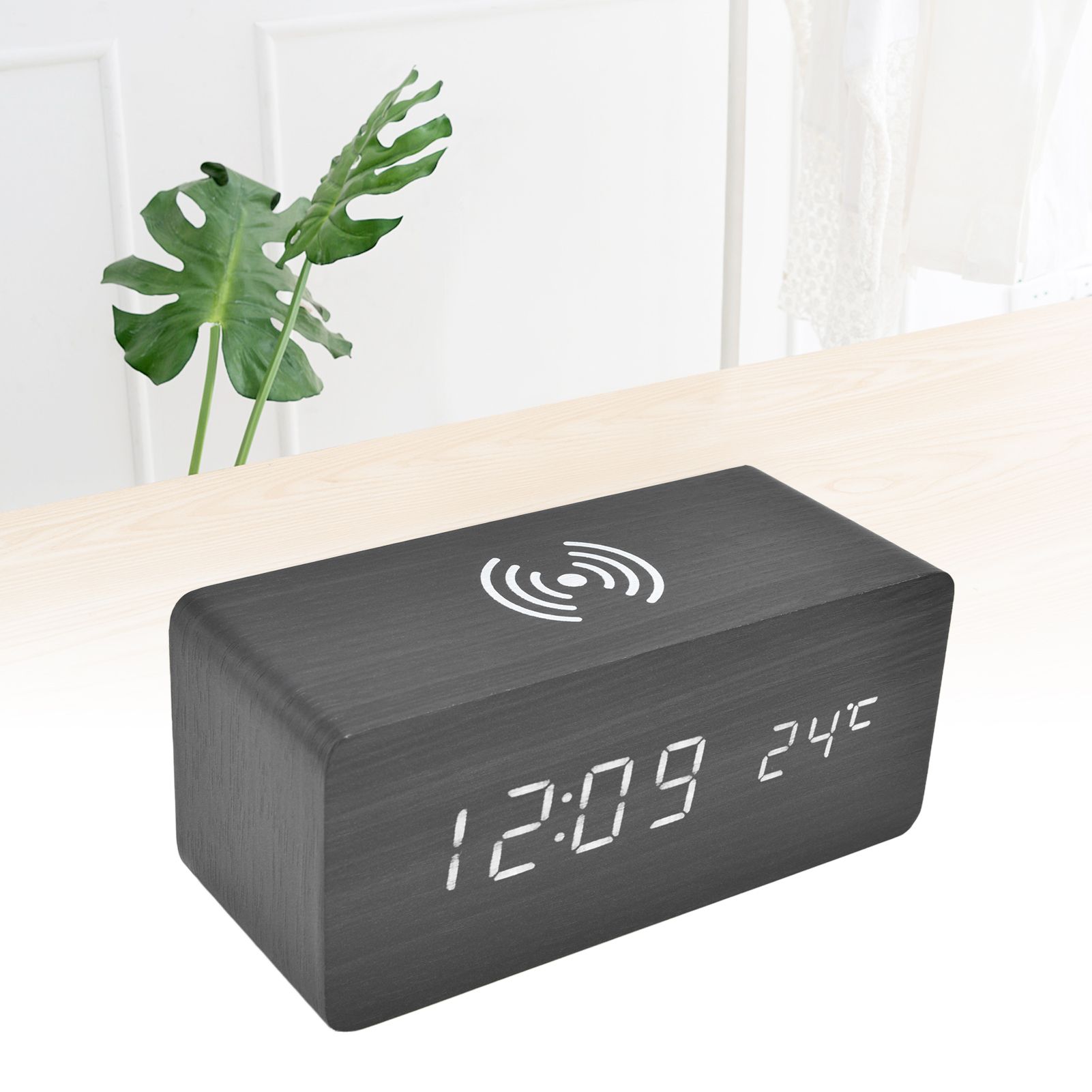 Digital Alarm Clock Wireless Charging Automatic Temperature Detection Safe view 11