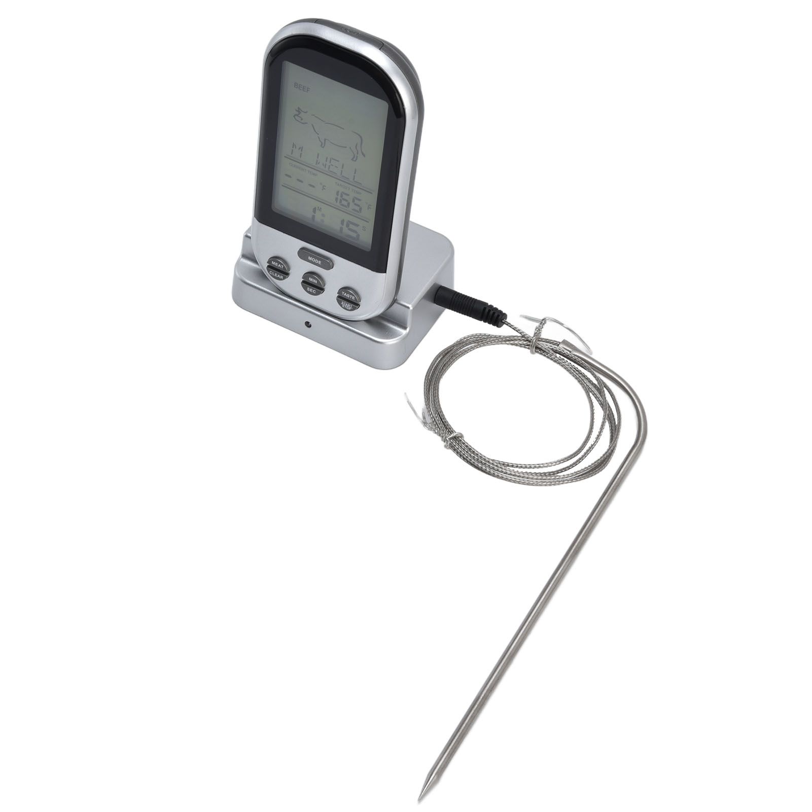 Wireless Thermometer Timer Overtime Alarm Function Practical Temperature Meter view 2