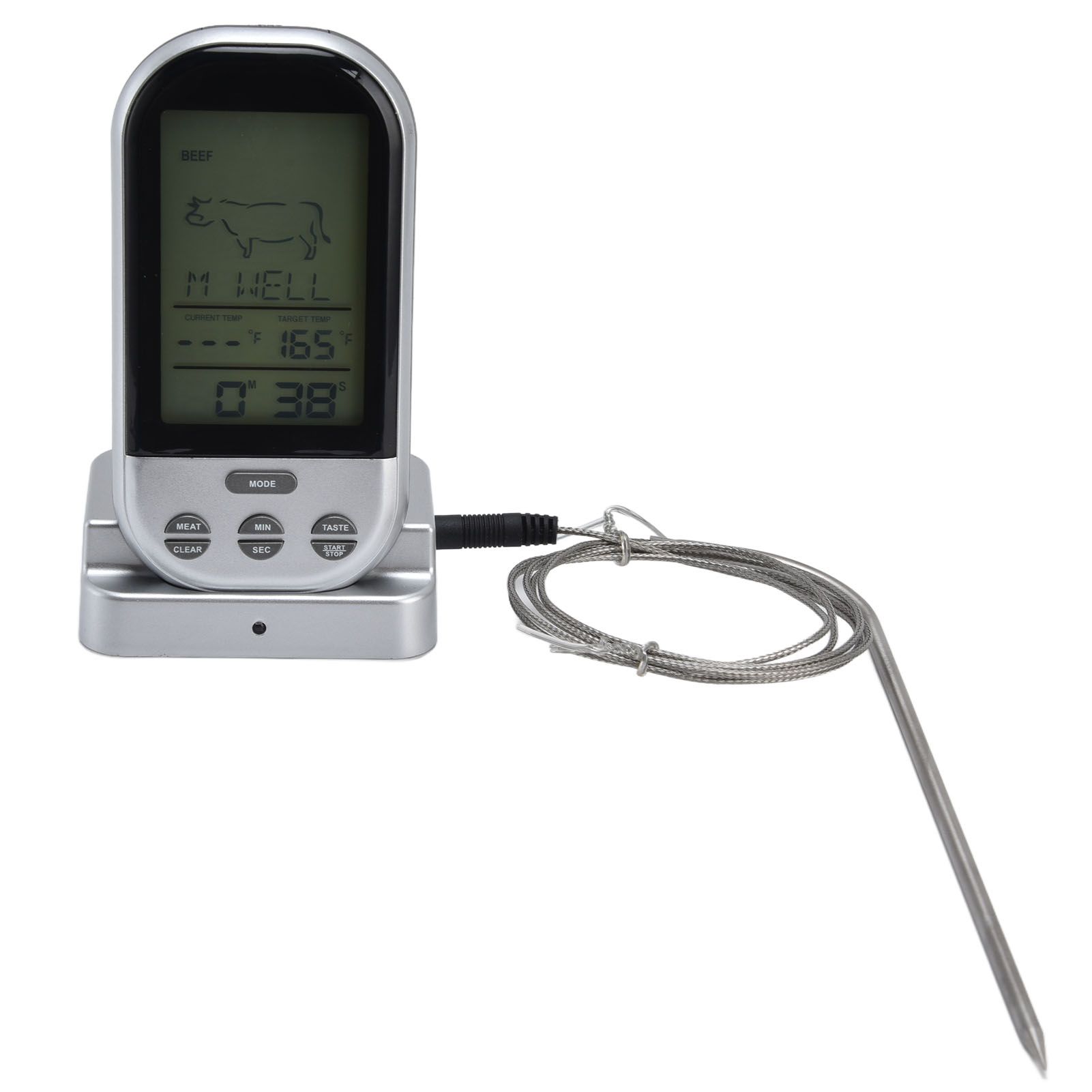 Wireless Thermometer Timer Overtime Alarm Function Practical Temperature Meter view 6