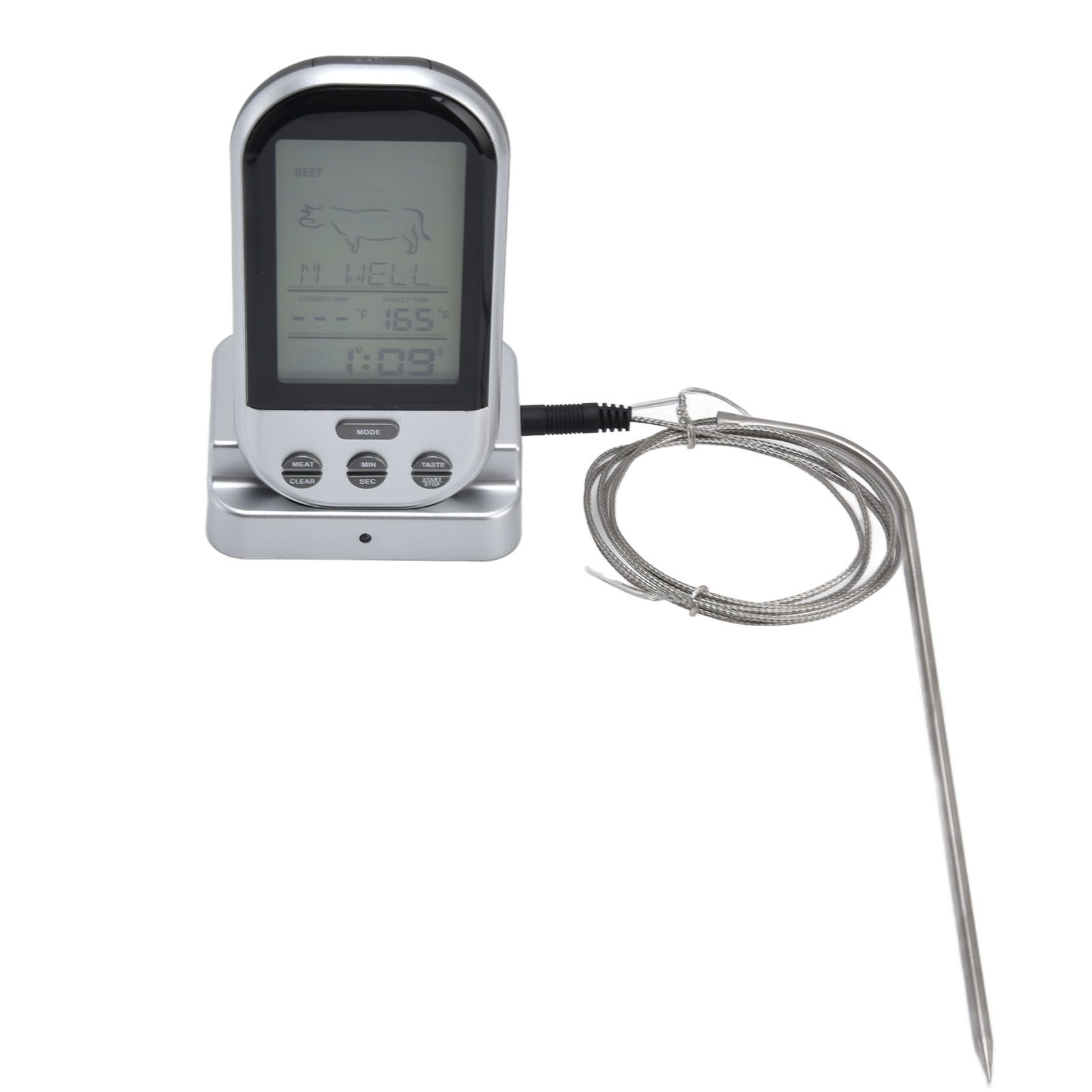 Wireless Thermometer Timer Overtime Alarm Function Practical Temperature Meter view 7
