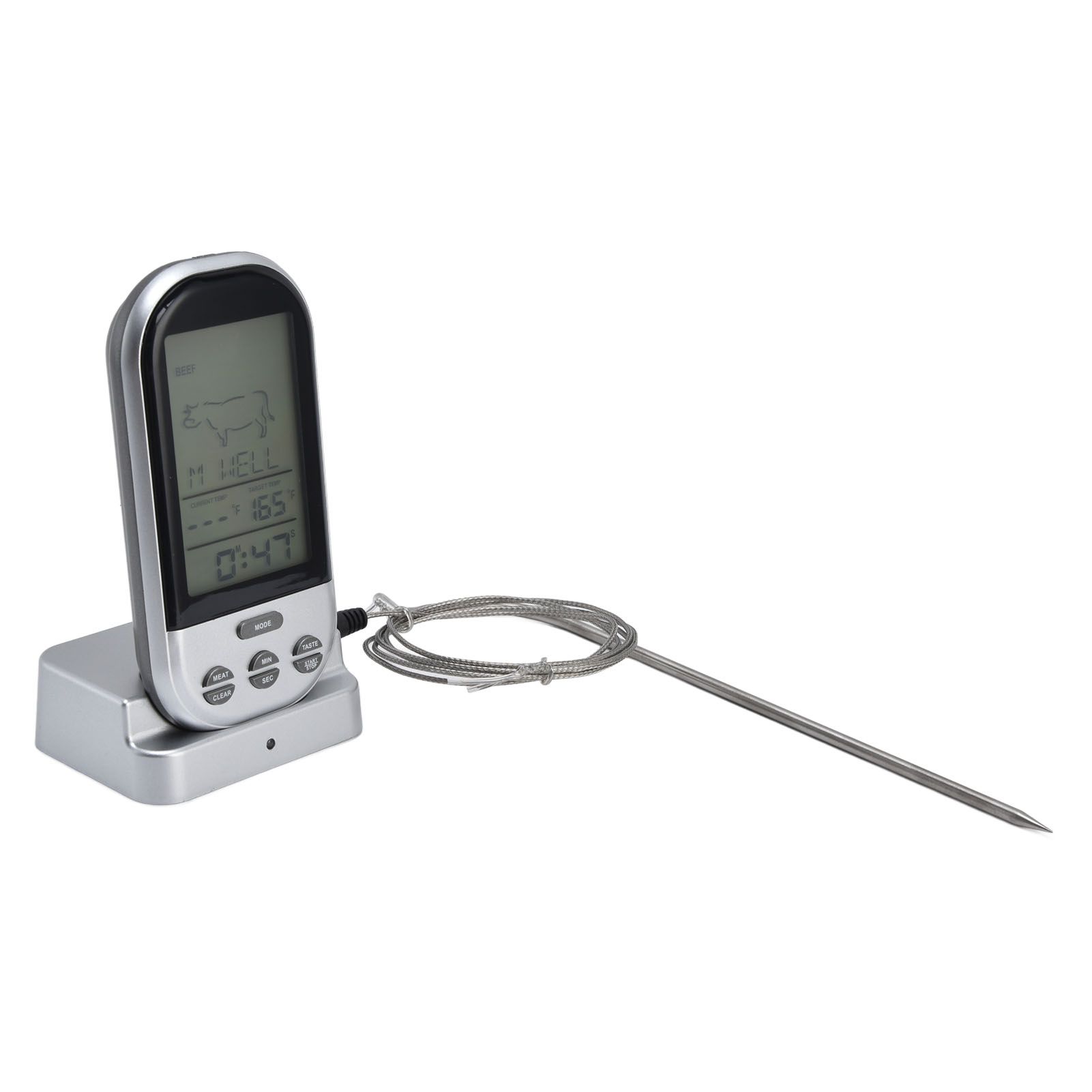 Wireless Thermometer Timer Overtime Alarm Function Practical Temperature Meter view 10