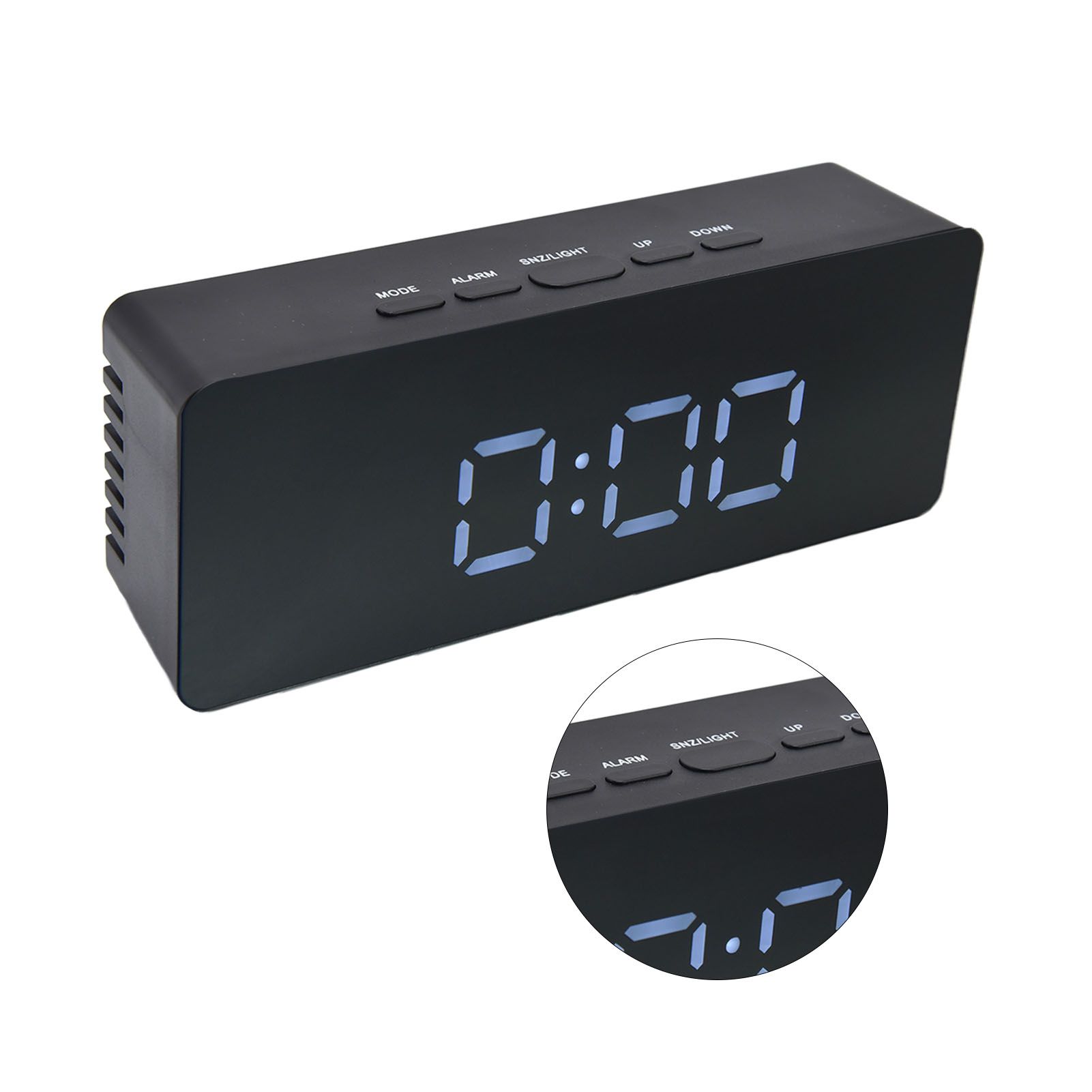 LED Clock Multifunctional USB Powered 3 Lighting Modes Snooze Time Celsius view 9