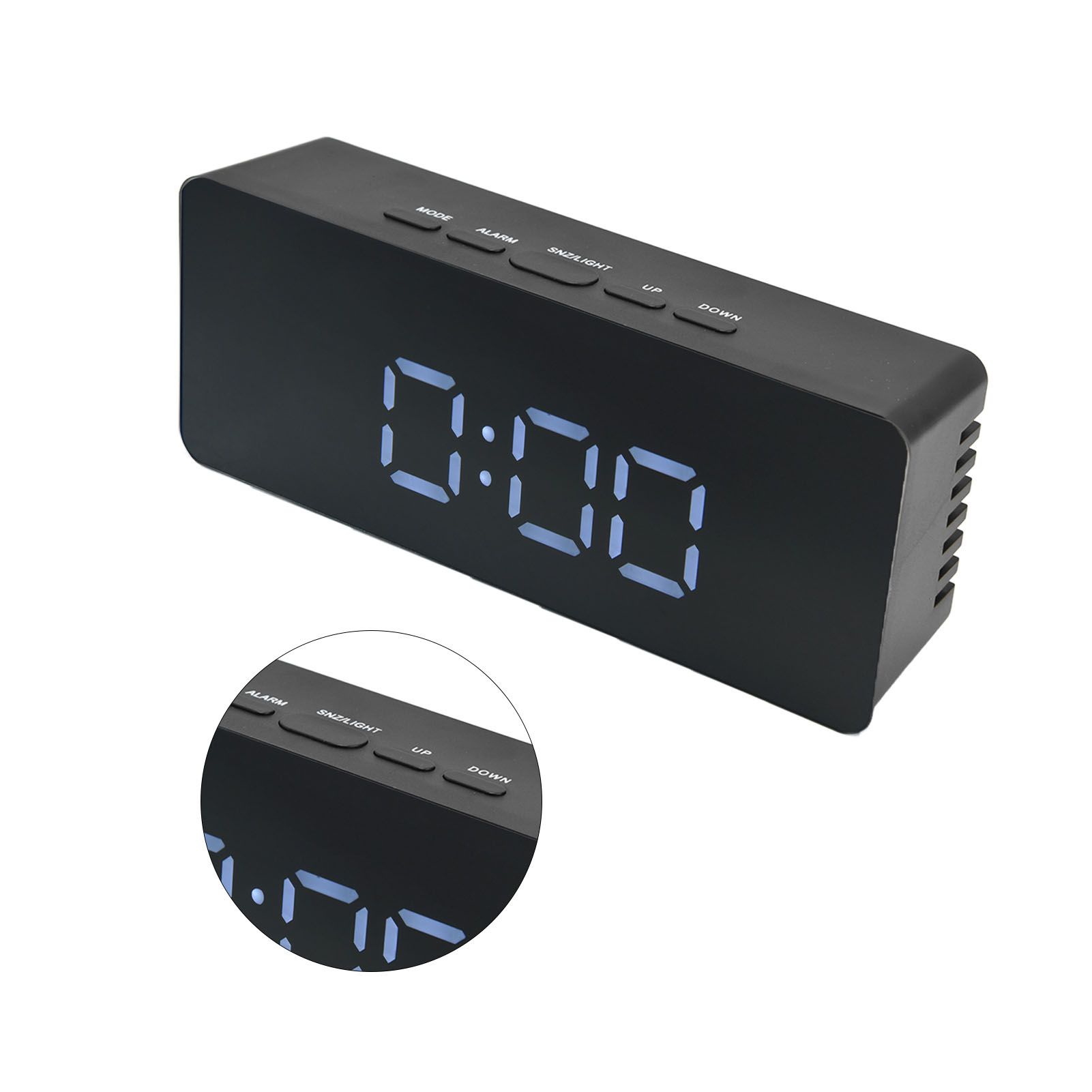 LED Clock Multifunctional USB Powered 3 Lighting Modes Snooze Time Celsius view 10