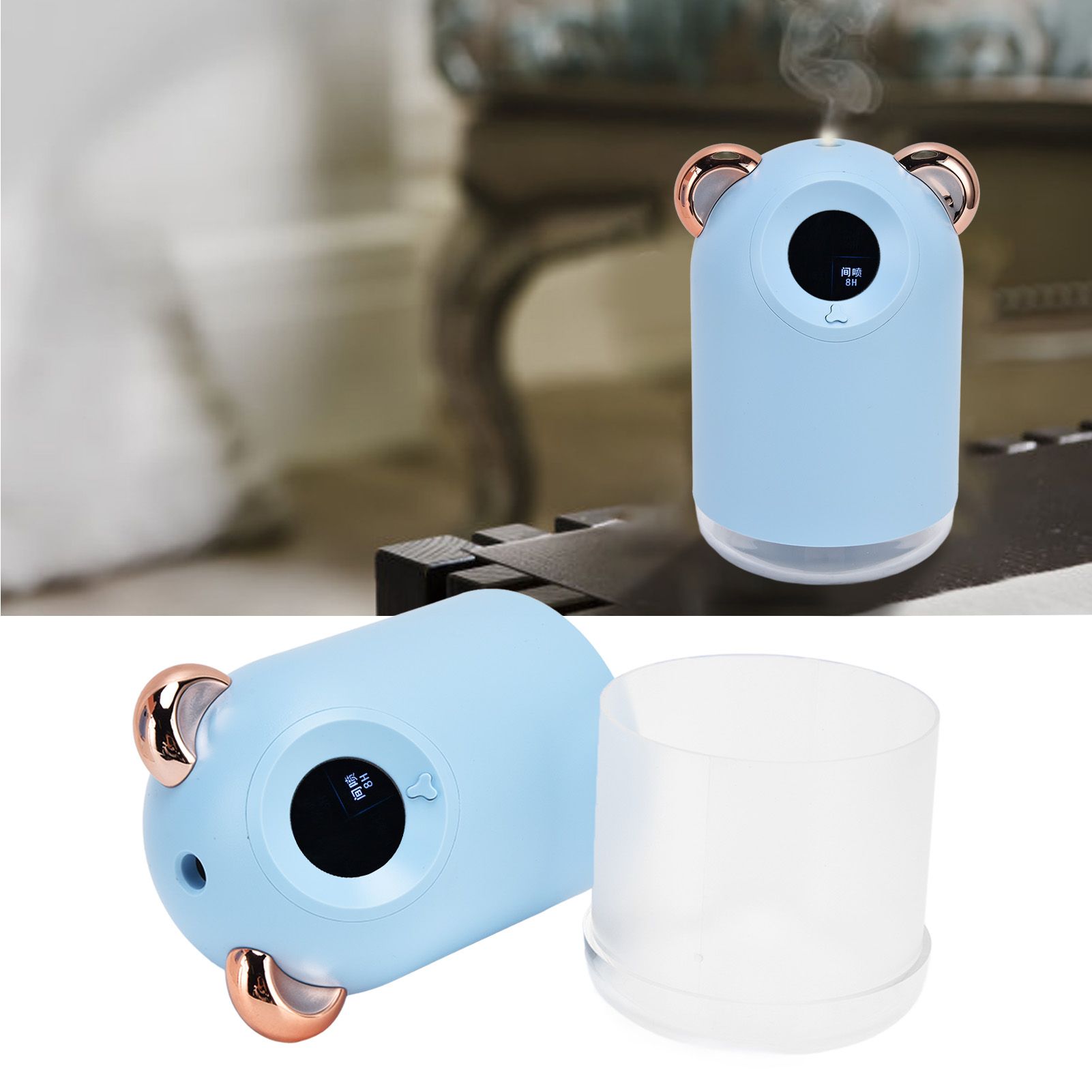 Mini Humidifier USB Charging 2 Modes Silent Portable Desk Air Humidifier with view 12