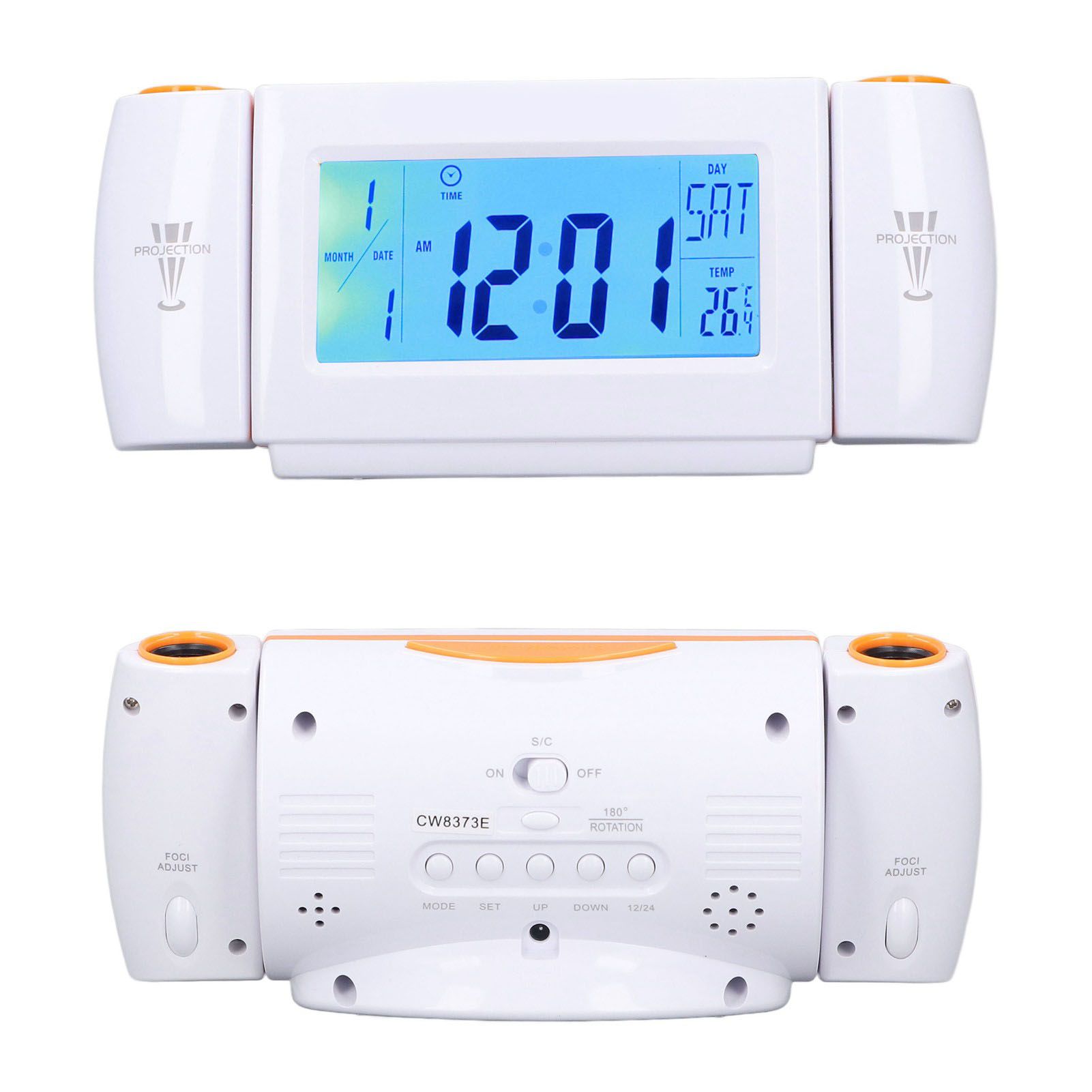 Projection Alarm Clock Glareless LED Night Light Voice Control Induction view 8