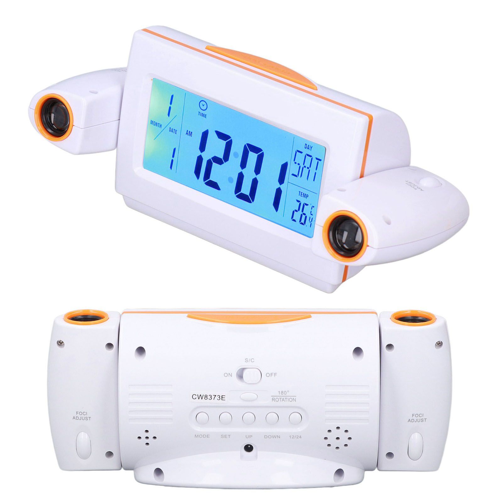 Projection Alarm Clock Glareless LED Night Light Voice Control Induction view 9