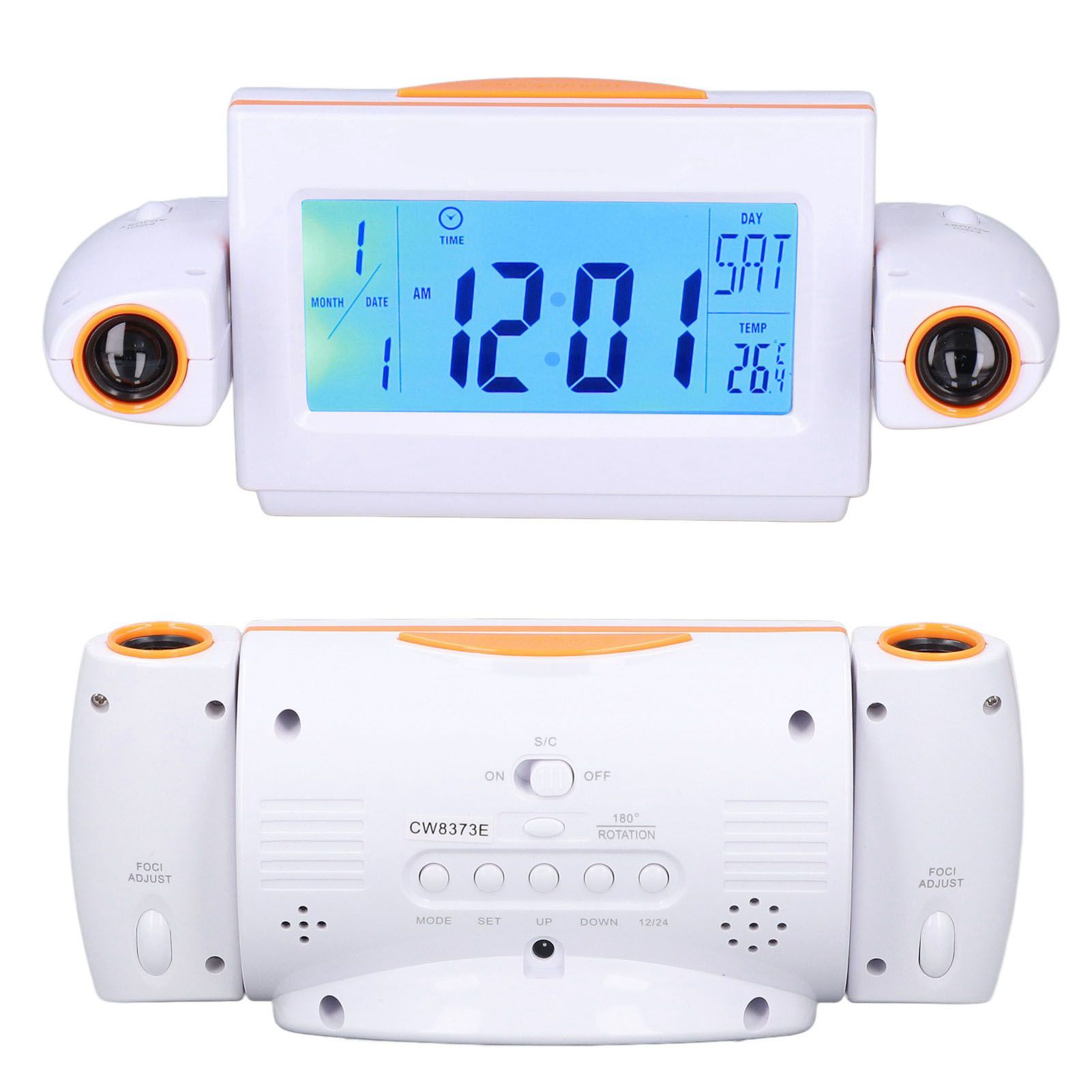 Projection Alarm Clock Glareless LED Night Light Voice Control Induction view 10
