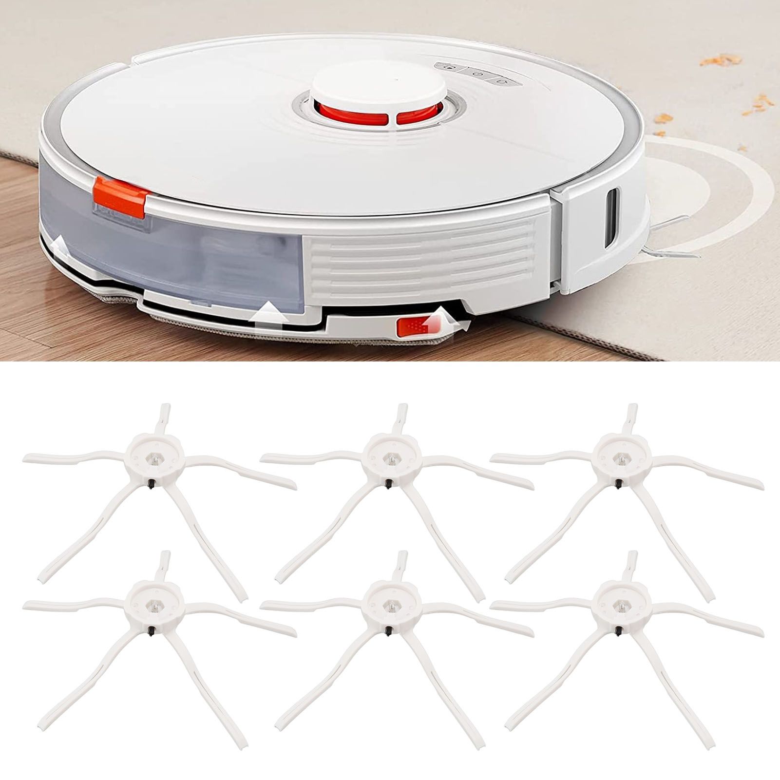 6PCS Robot Vacuum Cleaner Side Brush Silicone Sweeper Side Brush Replacement view 11