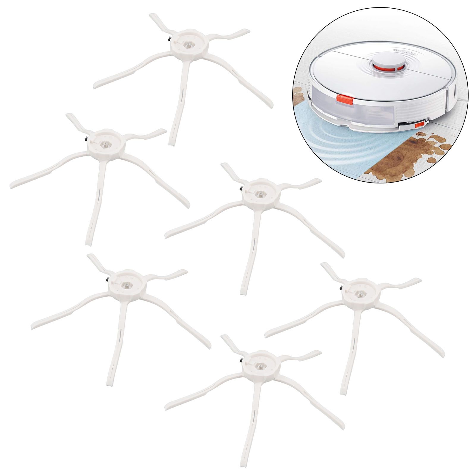 6PCS Robot Vacuum Cleaner Side Brush Silicone Sweeper Side Brush Replacement view 12