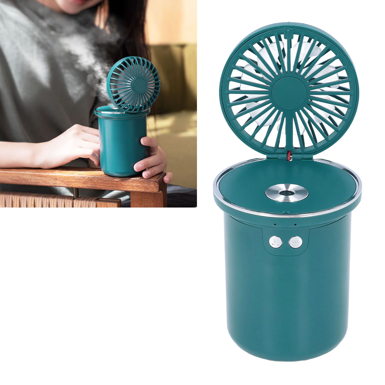 5V 5W Fan Humidifier 2 in 1 Desktop Humidifiers USB Charging 35ML Fog Output view 12