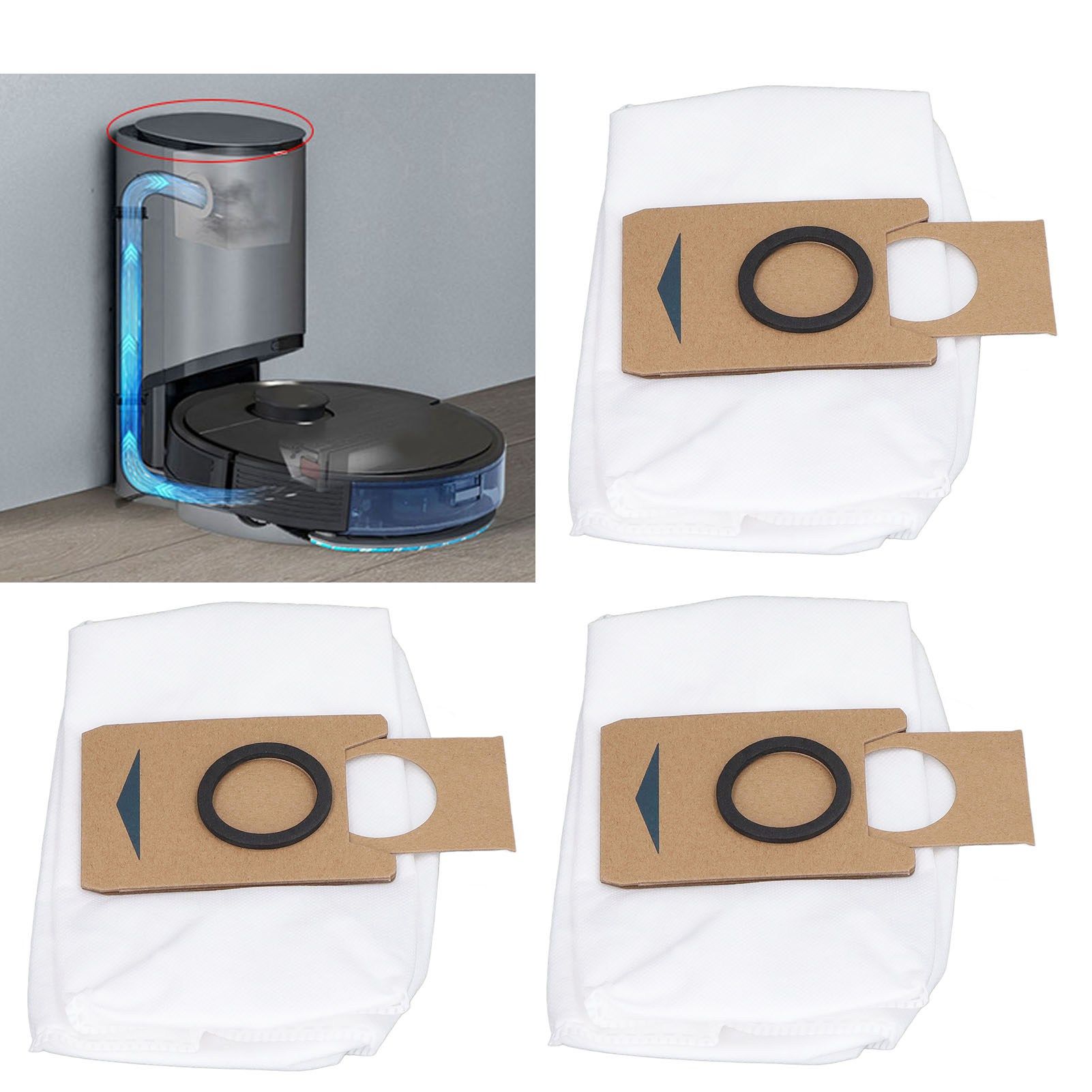 3Pcs Vacuum Cleaner Dust Bag Non Woven Disposable Sweeper Storage Garbage Bag view 11