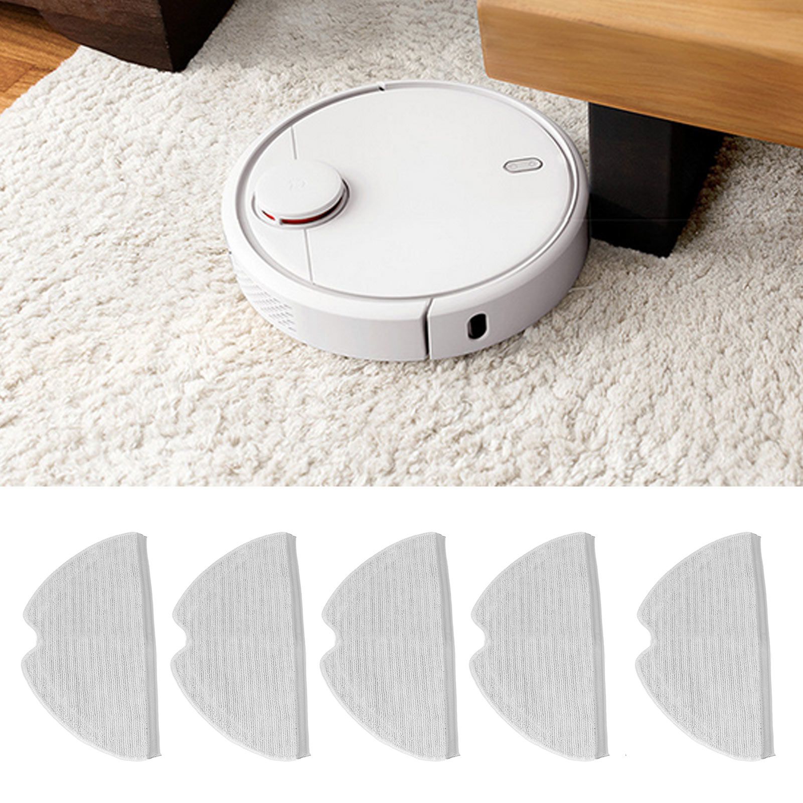 5Pcs Mop Cloth Vacuum Cleaner Mopping Pad Parts Accessories for Xiaomi Mijia F9 1C view 11