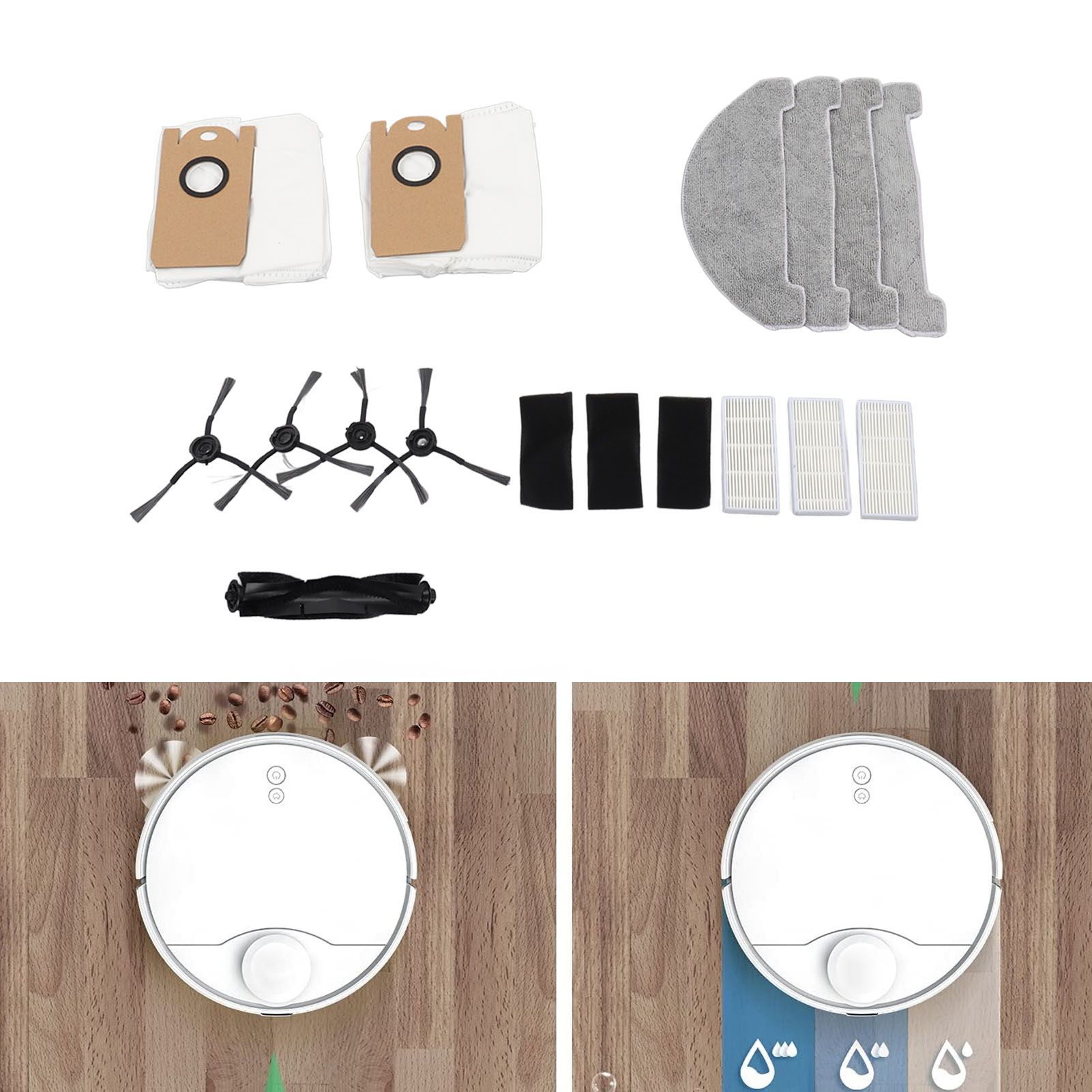 Floor Sweeper Accessories Set Easy to Change Soft Strong Water Absorption view 11