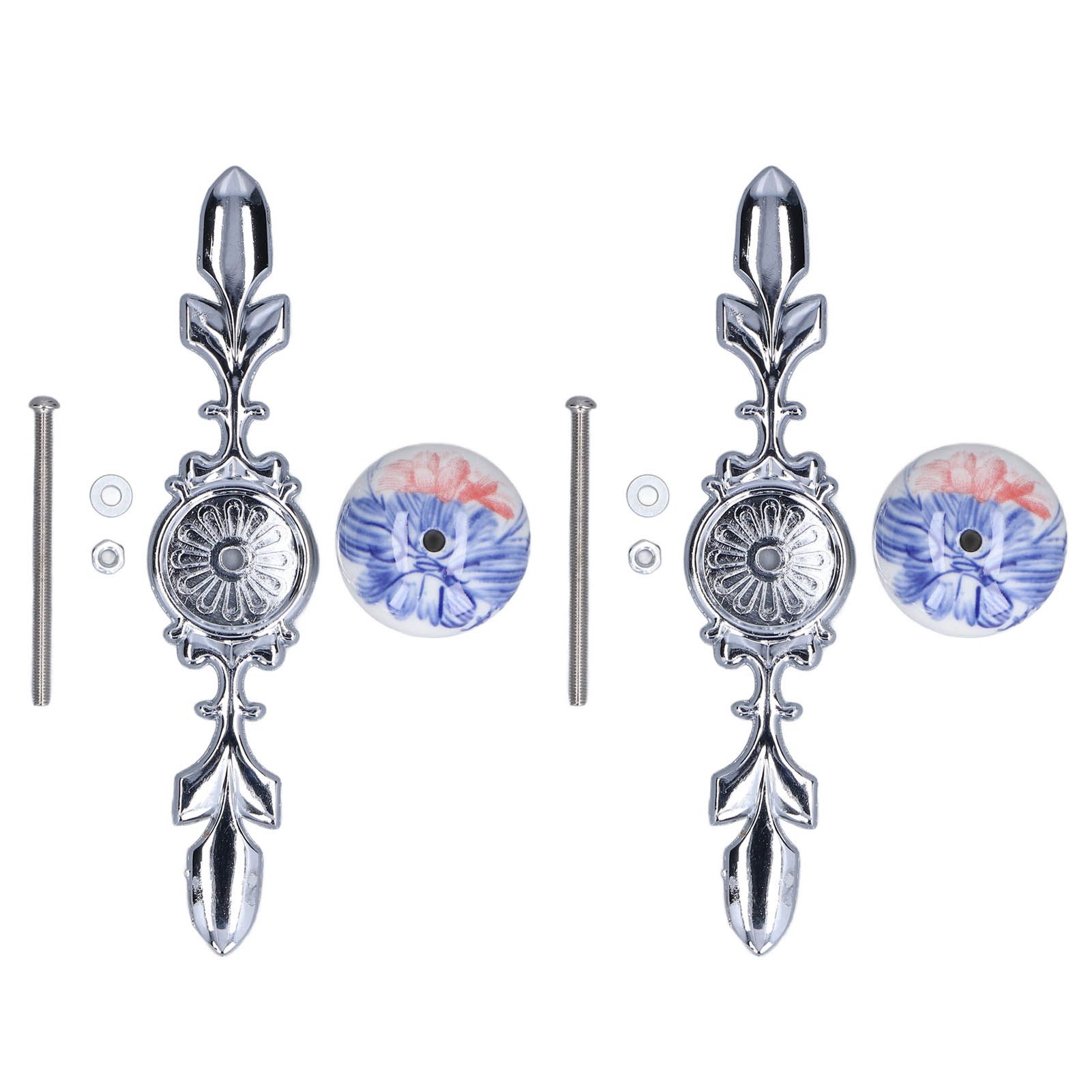 2pcs/set Ceramic Cabinet Handle Modern Simple Style Hand Painted Ceramic — image 1