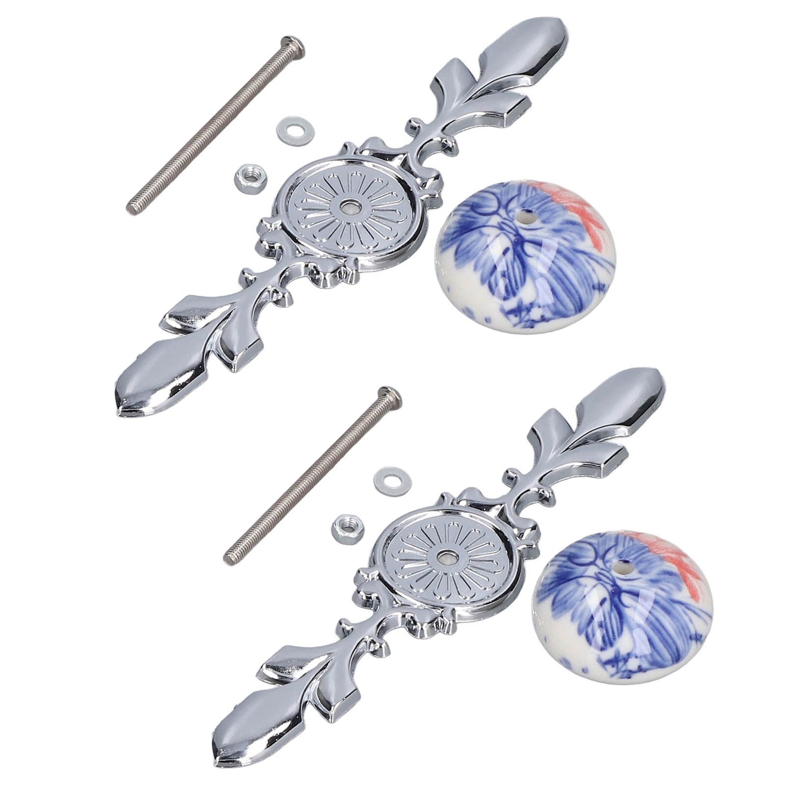 2pcs/set Ceramic Cabinet Handle Modern Simple Style Hand Painted Ceramic view 3