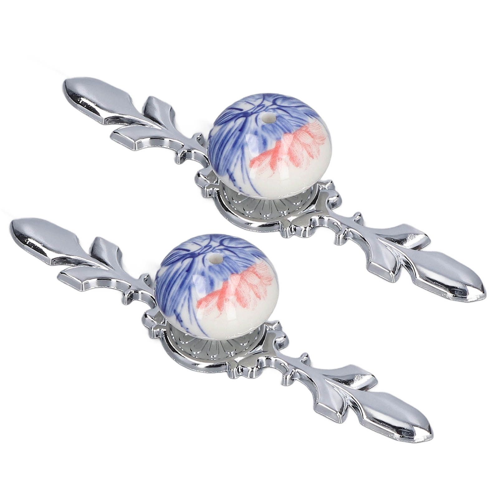 2pcs/set Ceramic Cabinet Handle Modern Simple Style Hand Painted Ceramic view 6