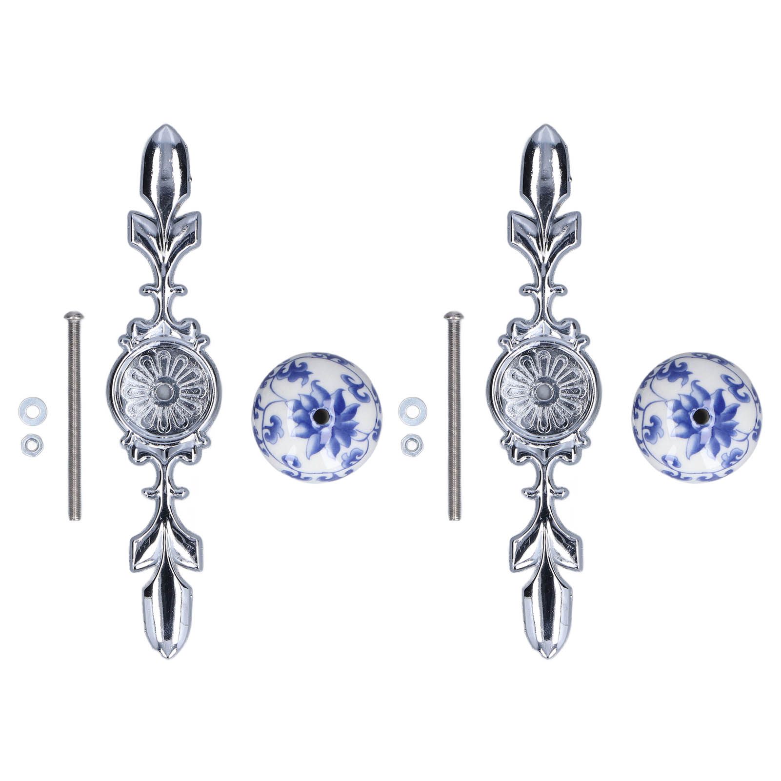 2pcs/set Ceramic Cabinet Handle Modern Simple Style Hand Painted Ceramic — image 1