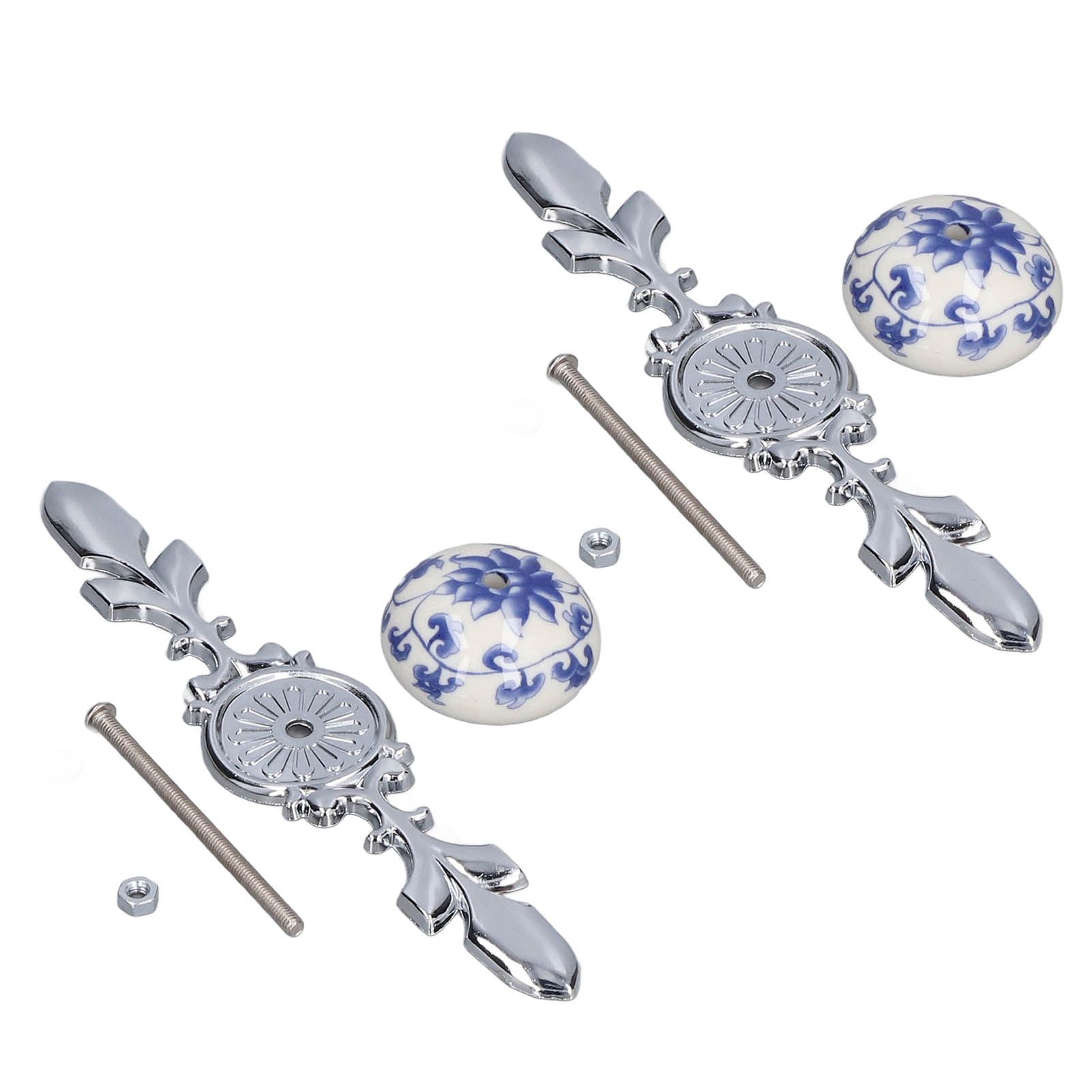 2pcs/set Ceramic Cabinet Handle Modern Simple Style Hand Painted Ceramic view 3