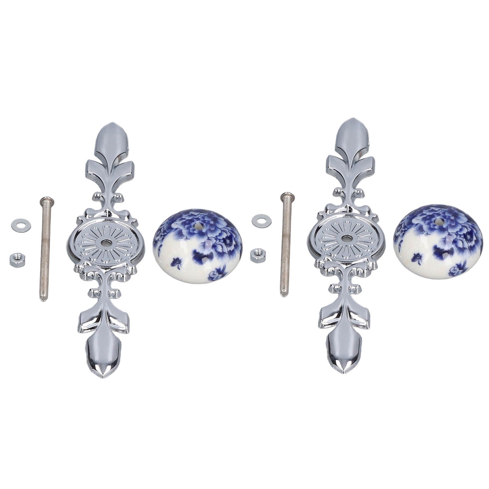 2pcs/set Ceramic Cabinet Handle Modern Simple Style Hand Painted Ceramic view 2