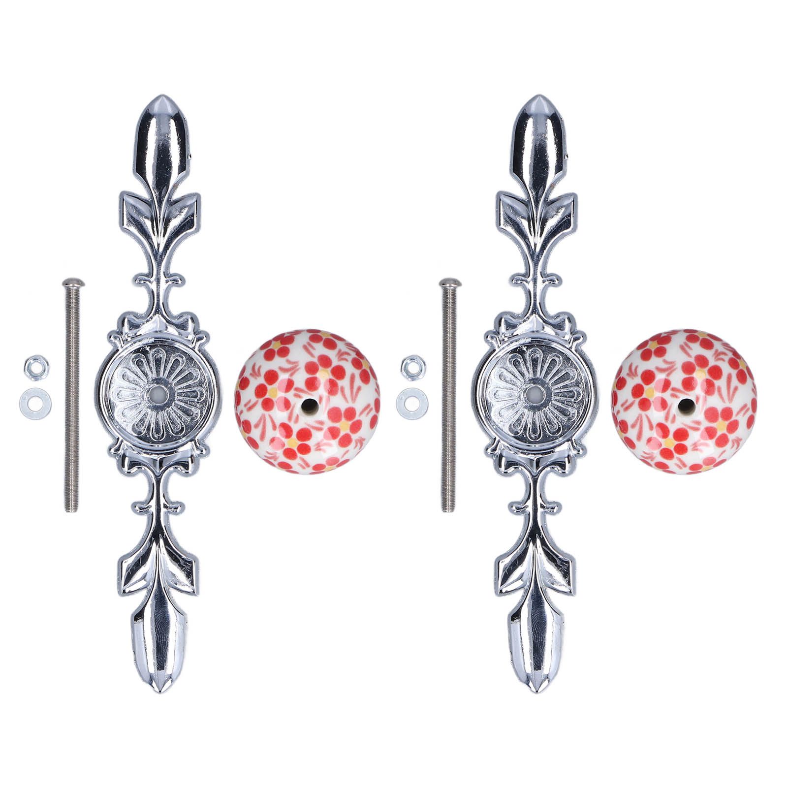 2pcs/set Ceramic Cabinet Handle Modern Simple Style Hand Painted Ceramic — image 1