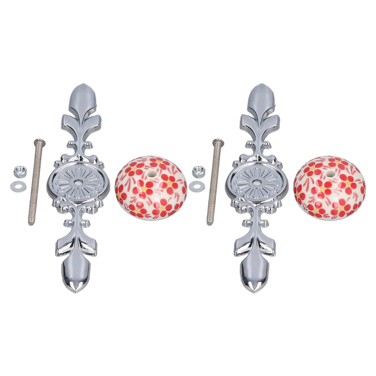 2pcs/set Ceramic Cabinet Handle Modern Simple Style Hand Painted Ceramic view 2