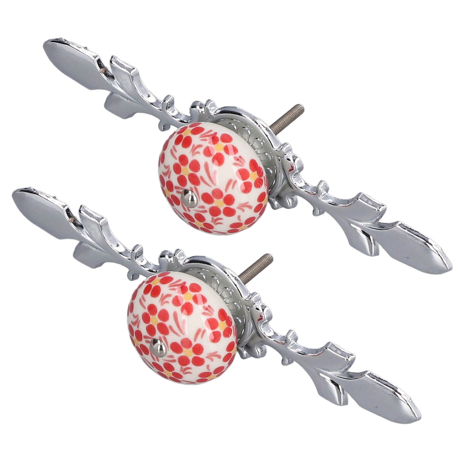 2pcs/set Ceramic Cabinet Handle Modern Simple Style Hand Painted Ceramic view 5