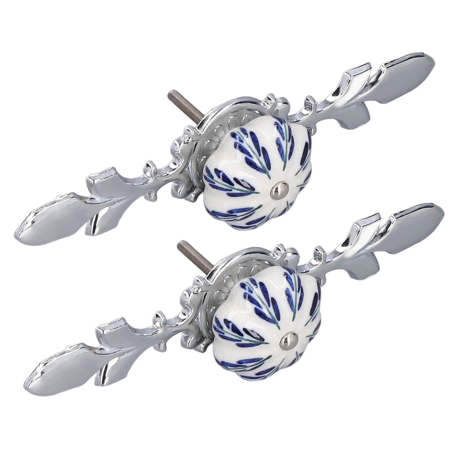 2pcs/set Ceramic Cabinet Handle Modern Simple Style Hand Painted Ceramic view 6